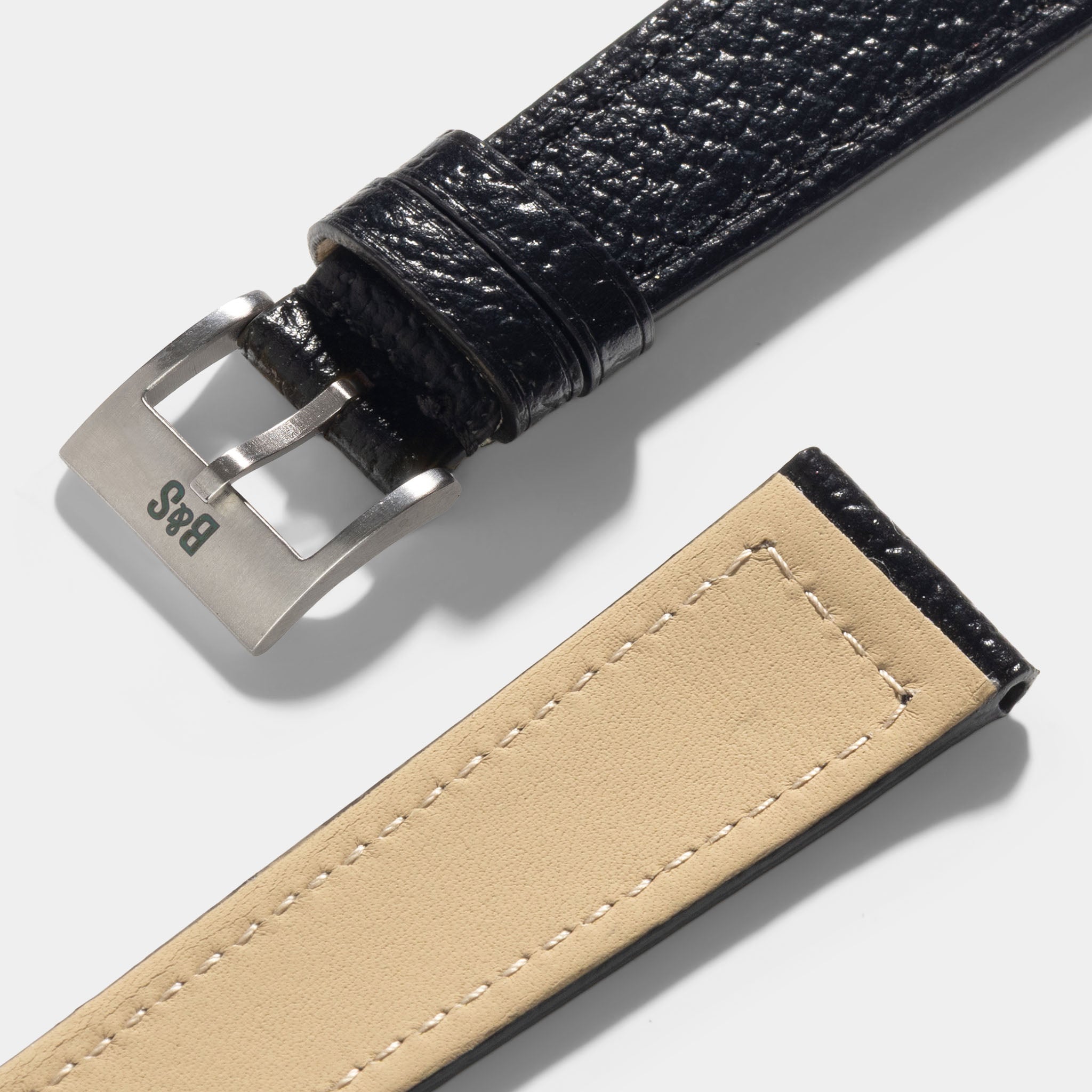 Strap for the Patek Philippe Calatrava - Black Boxed Pigskin