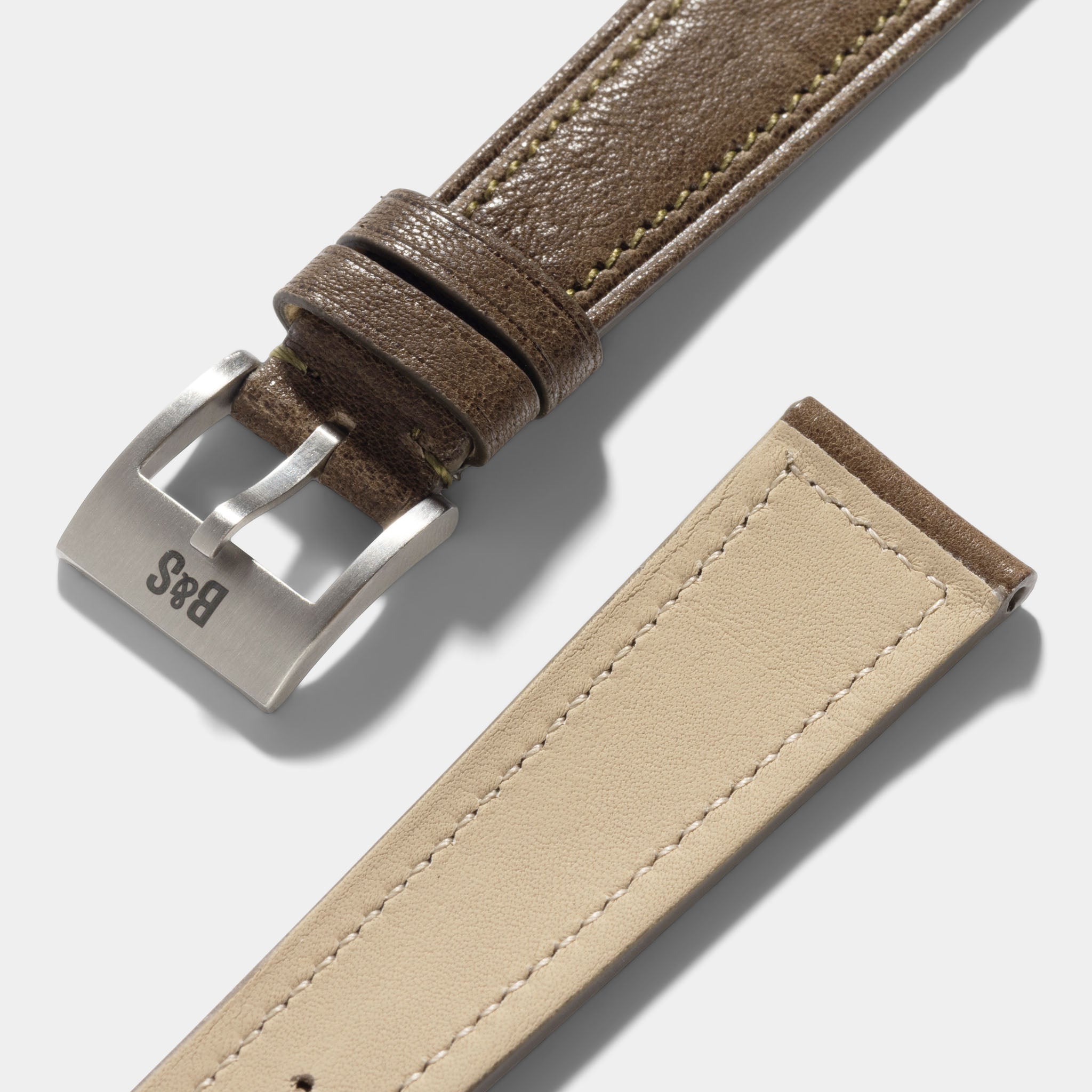 Strap for the Patek Philippe Calatrava - Olive Green Boxed Calfskin
