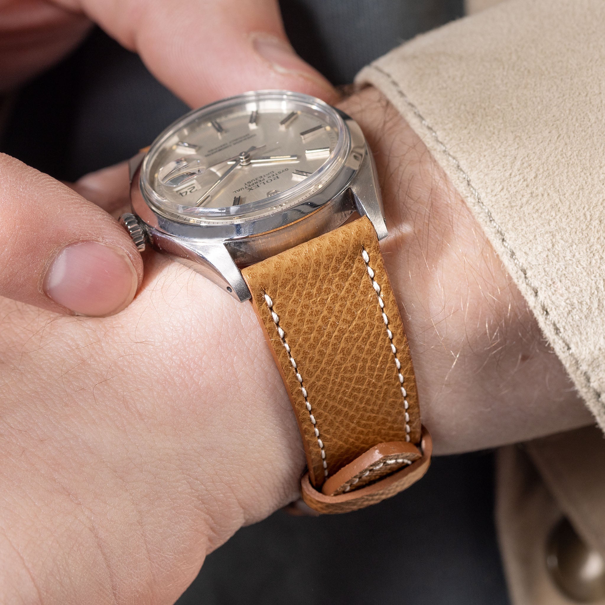 Marston Calf Cognac Brown Leather Watch Strap