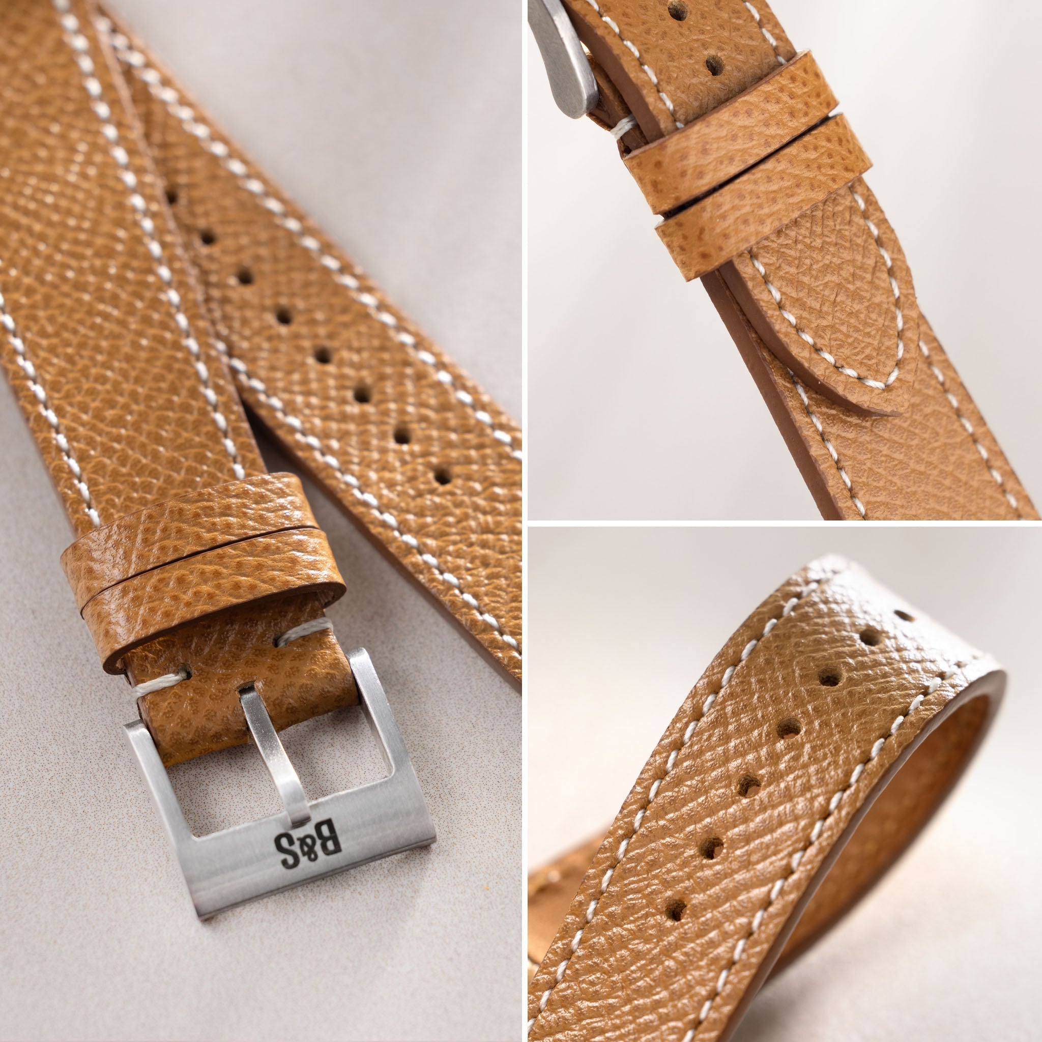 Marston Calf Cognac Brown Leather Watch Strap