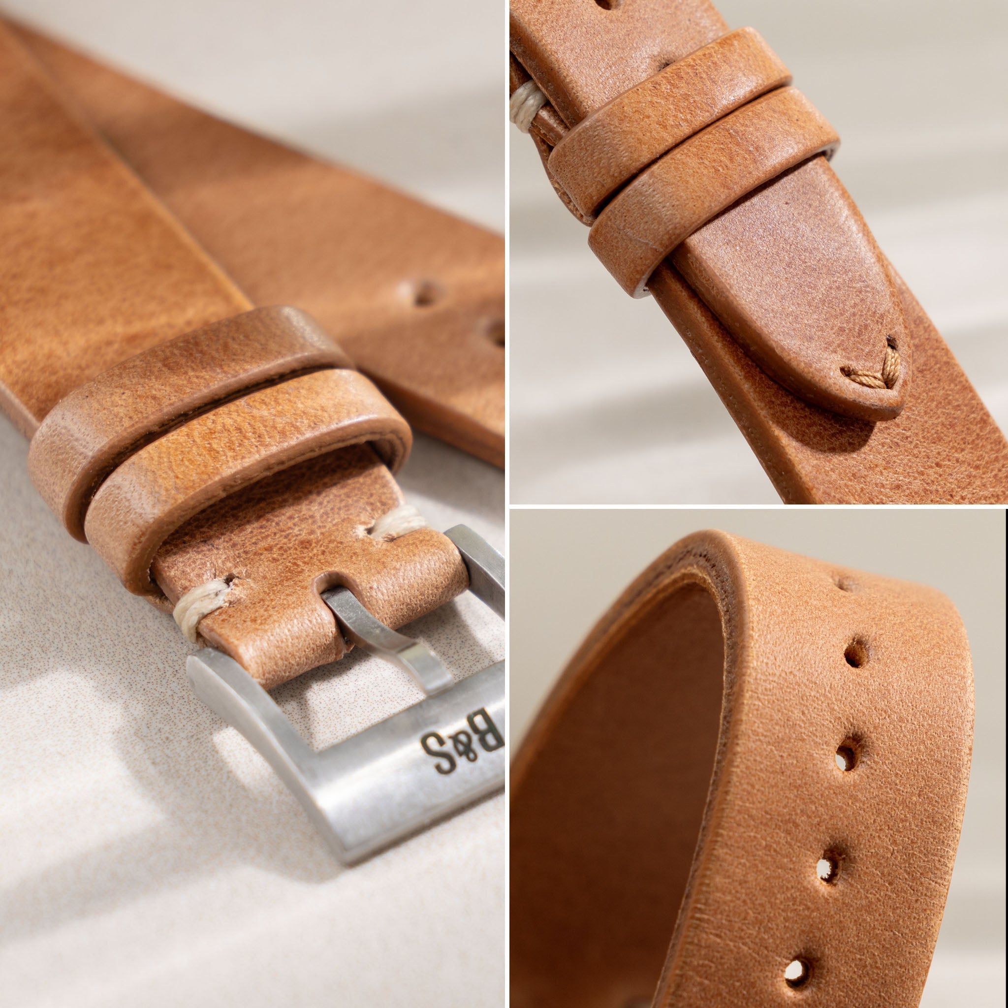 Siena Cognac Brown Leather Watch Strap - Jubilee Edition