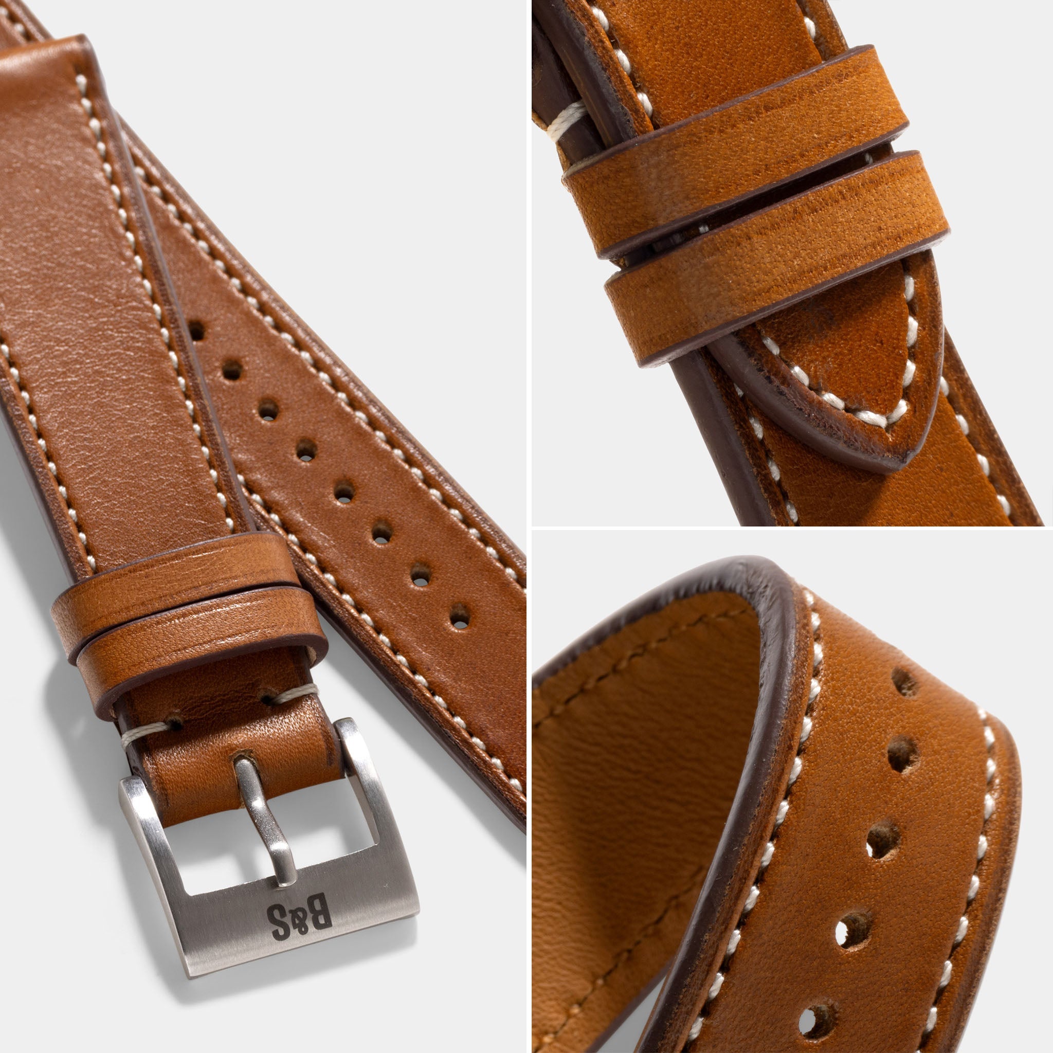 Chevalin Cognac Brown Leather Watch Strap