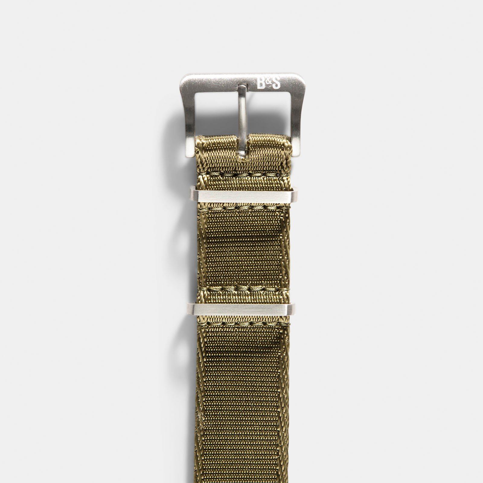 Deluxe Nylon Single Pass Watch Strap Olive Drab Green