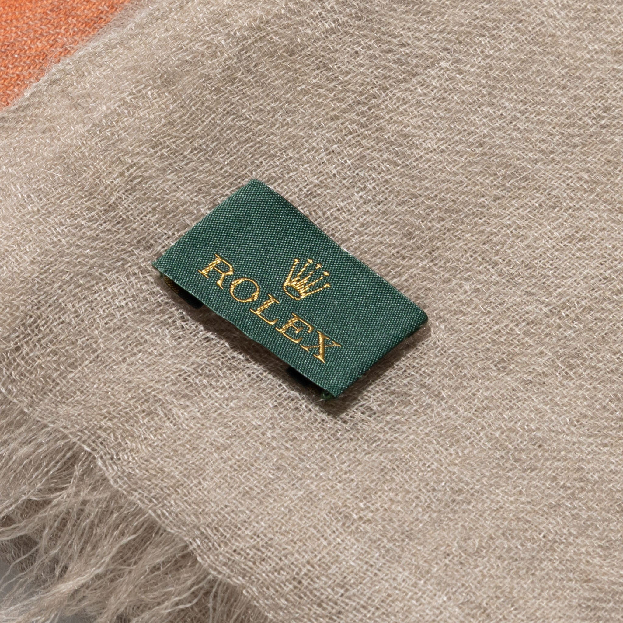 Rolex Taupe coloured Cashmere Scarf