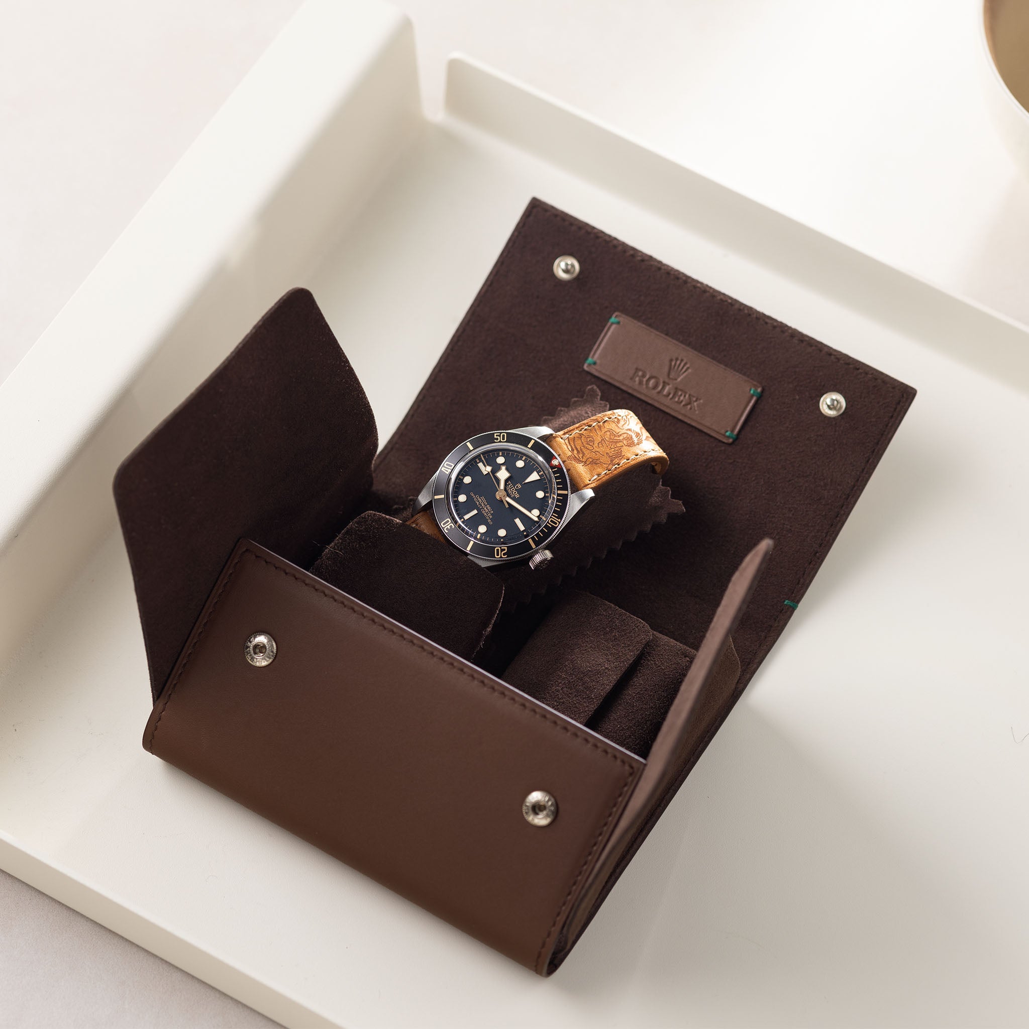 Rolex Chestnut Brown Watch Pouch