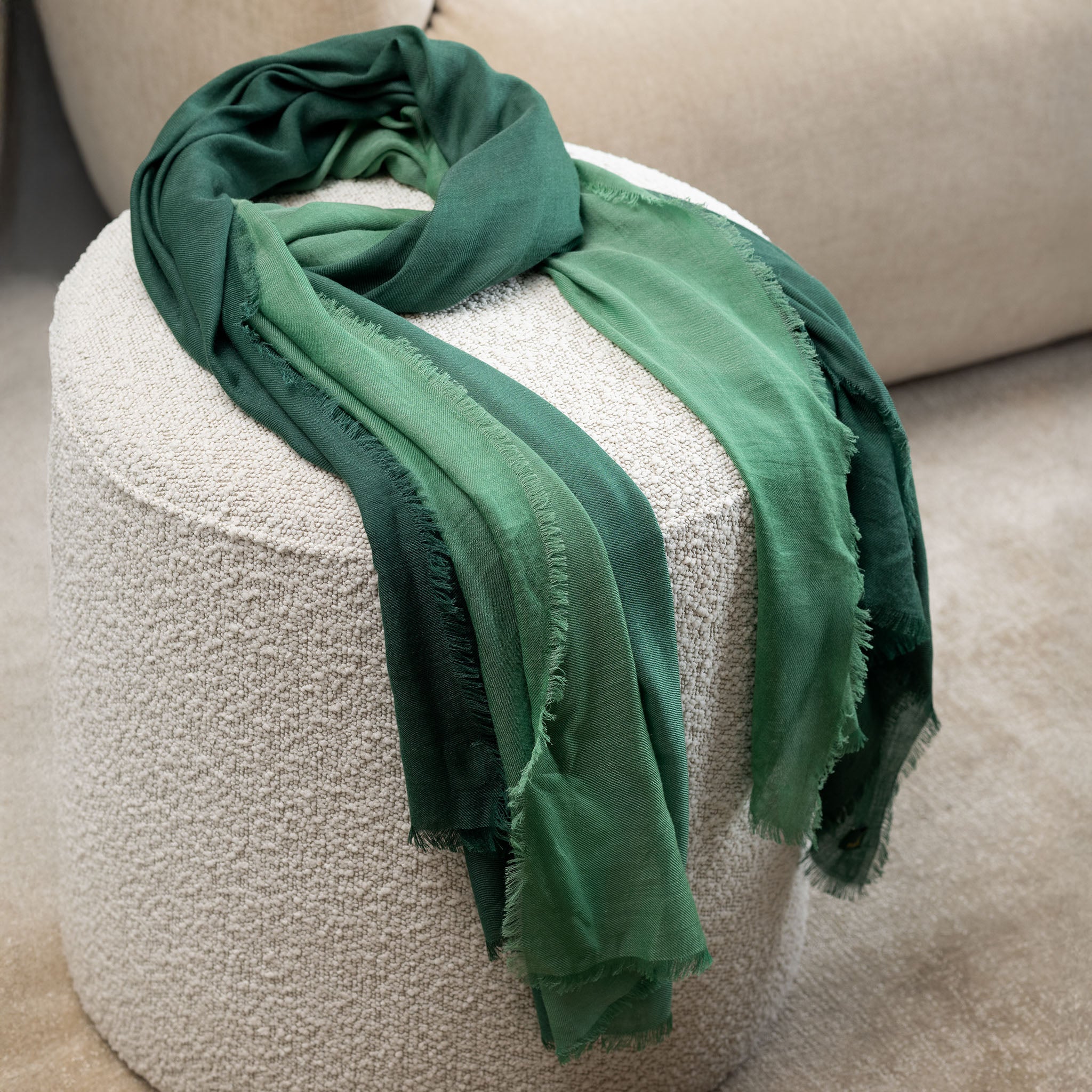 Rolex Gradient Oversized Green Scarf