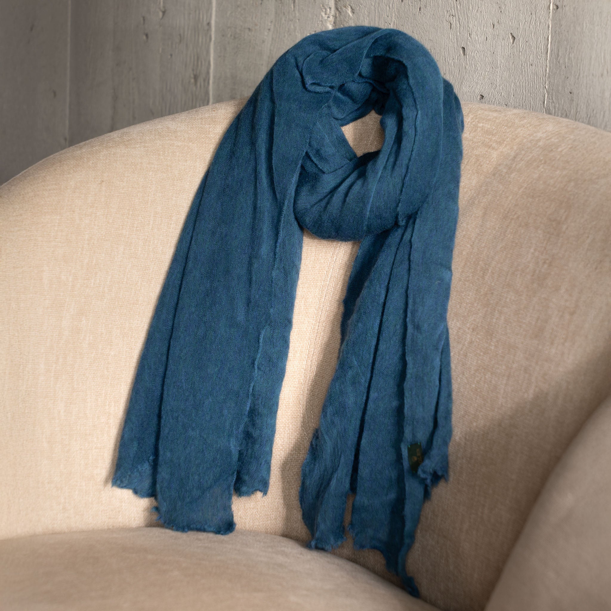 Rolex Blue Cashmere Scarf