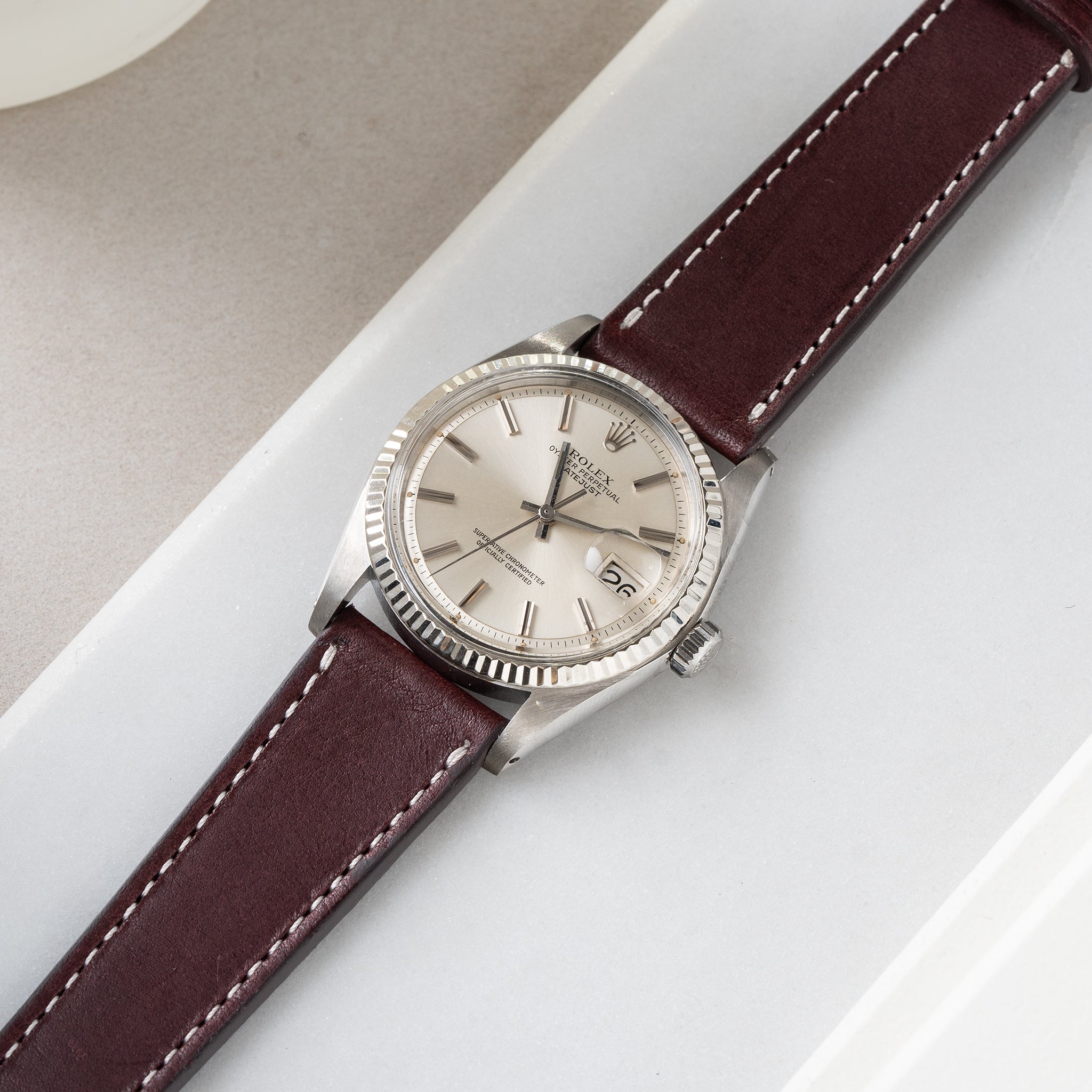 Strap for Rolex Datejust 1601 - Luxury Dark Brown Leather