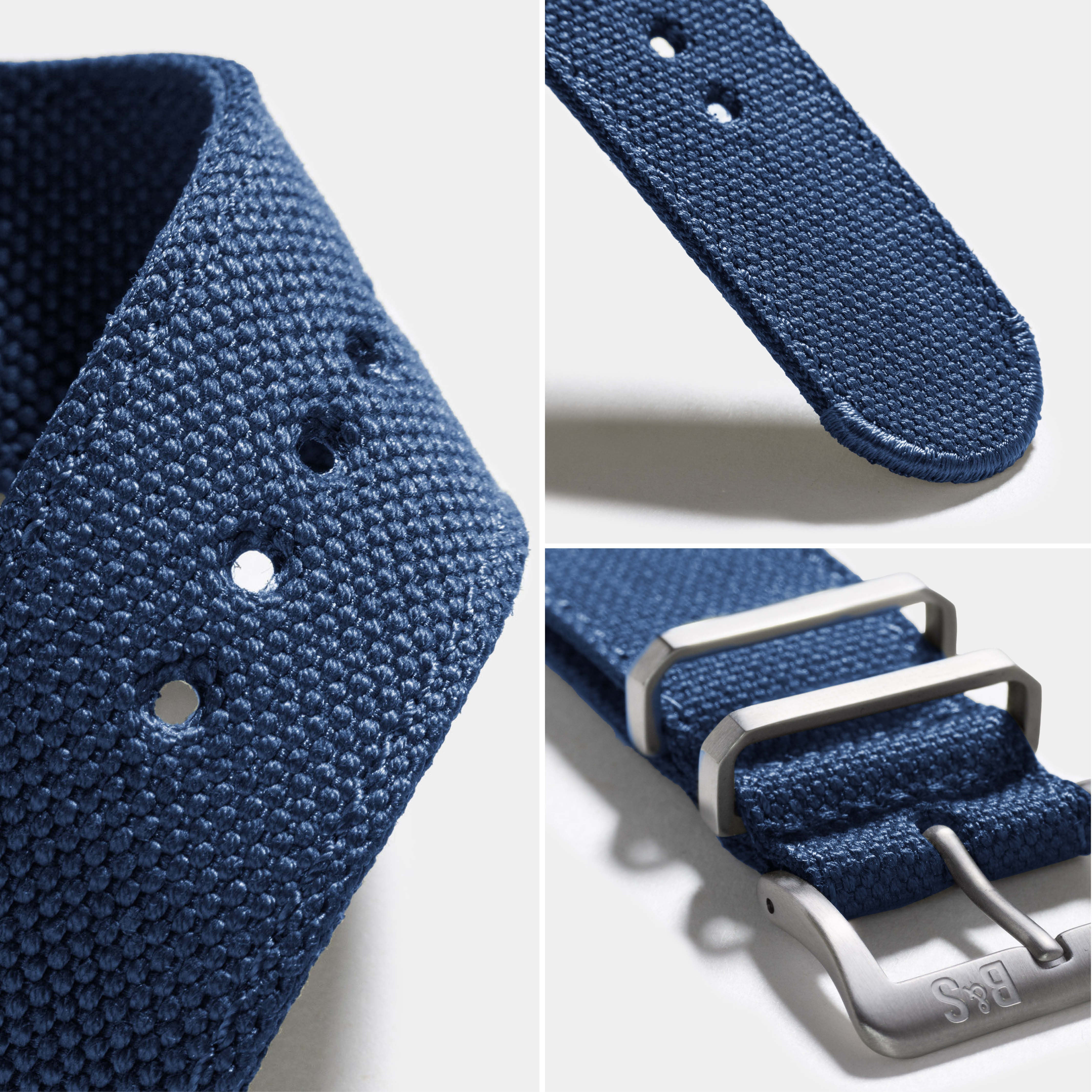 Safari Navy Canvas Watch Strap