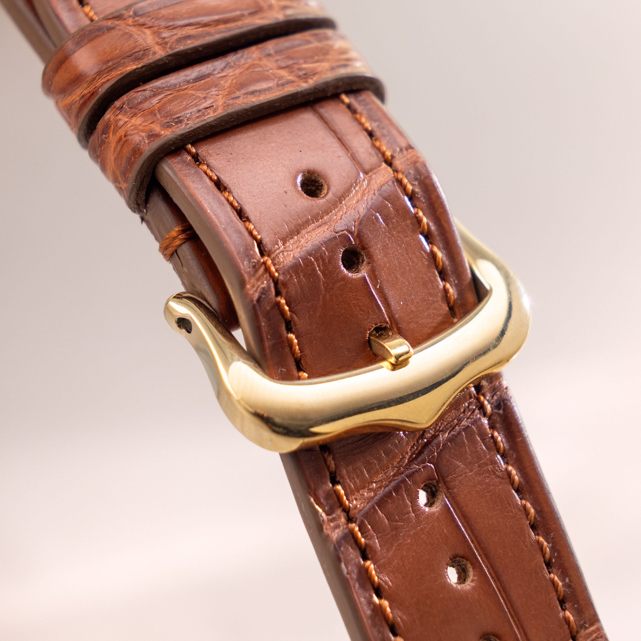 Strap for Cartier 17.5mm - The Cognac Alligator Full Cut