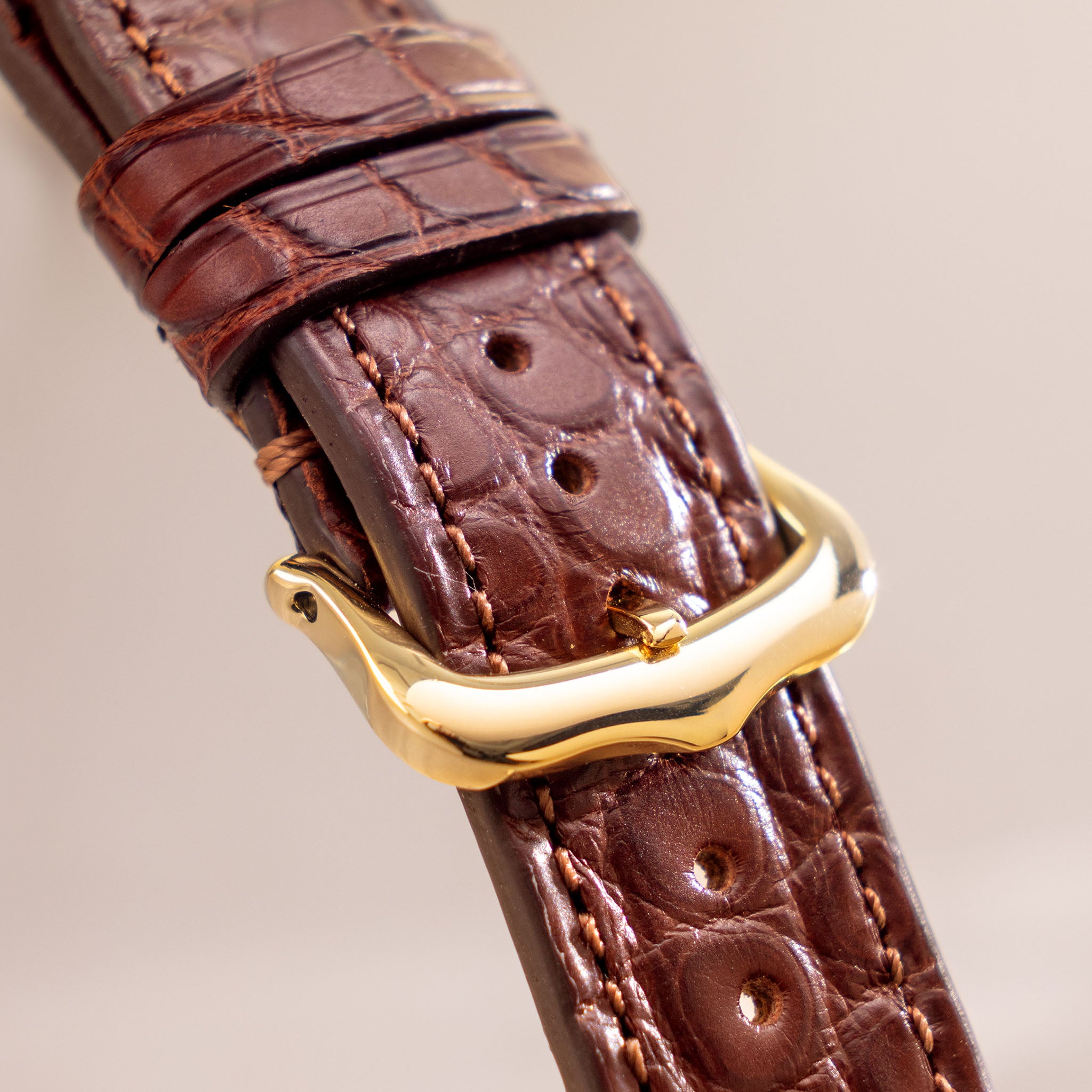Strap for Cartier 17.5mm - The Dark Bown Alligator