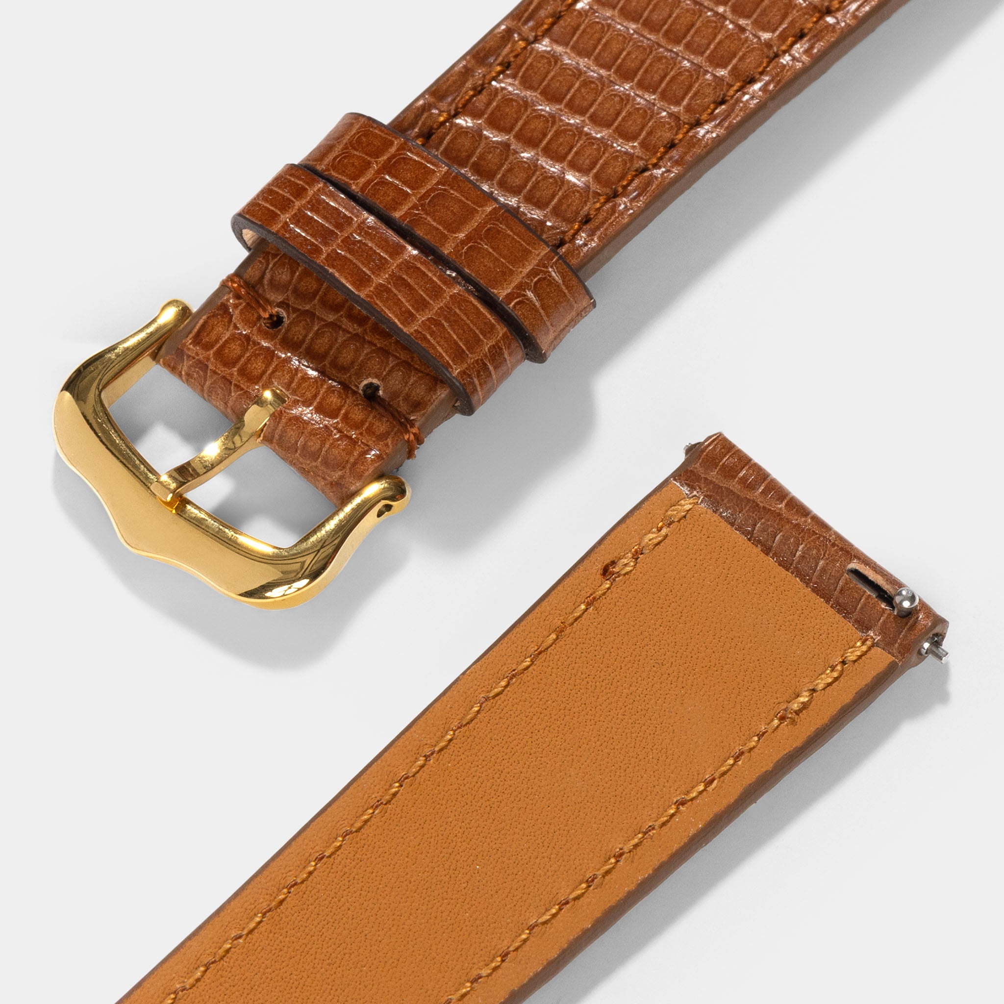 Strap for Cartier Tank Louis (2021-2024) - The Cognac Brown Lizard