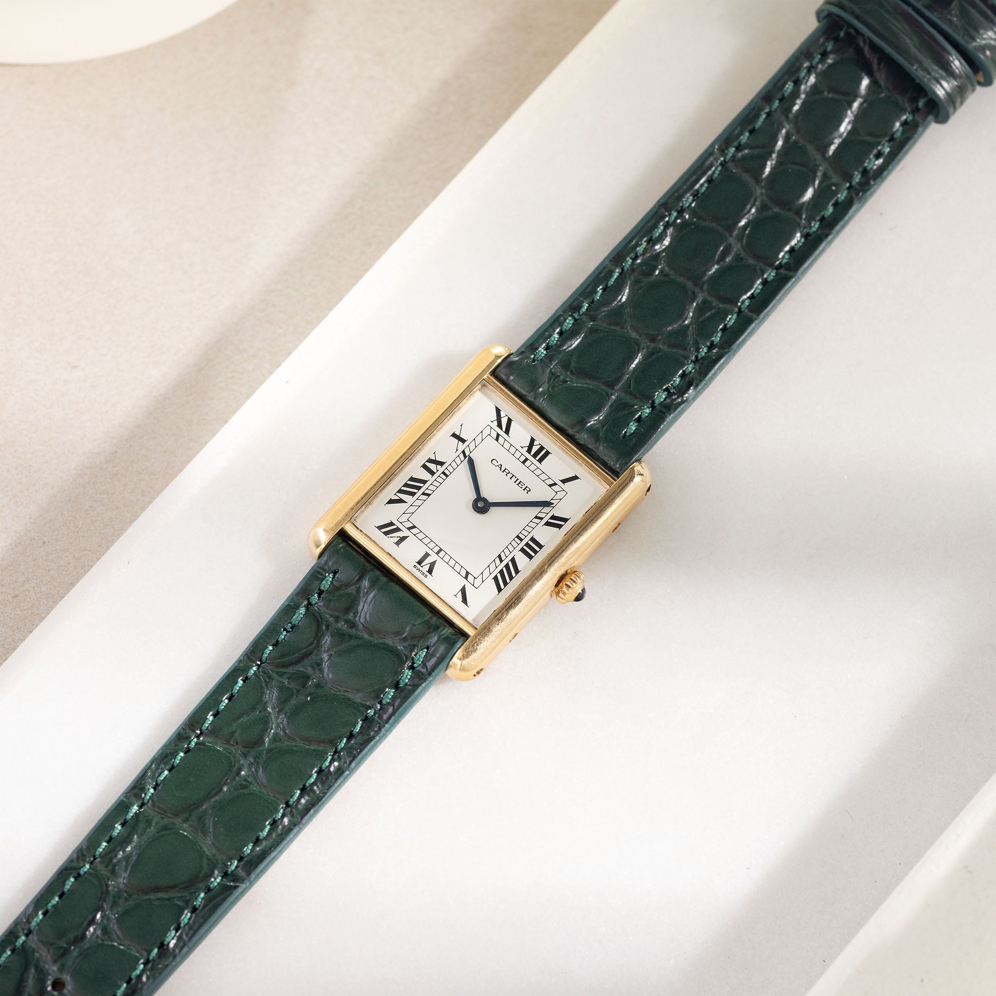 Strap for Cartier 17.5mm - The Green Alligator