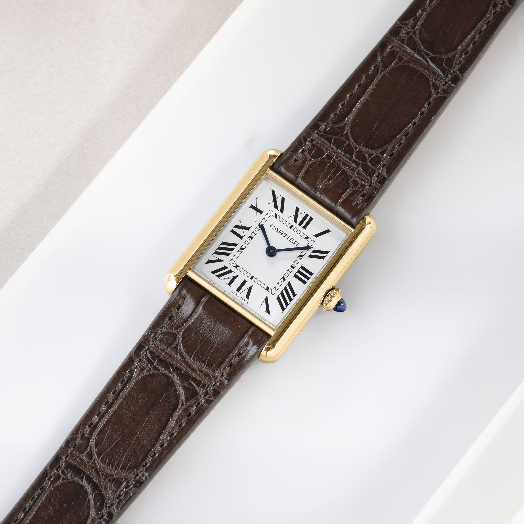 Premium Dark Chestnut Alligator Watch Strap