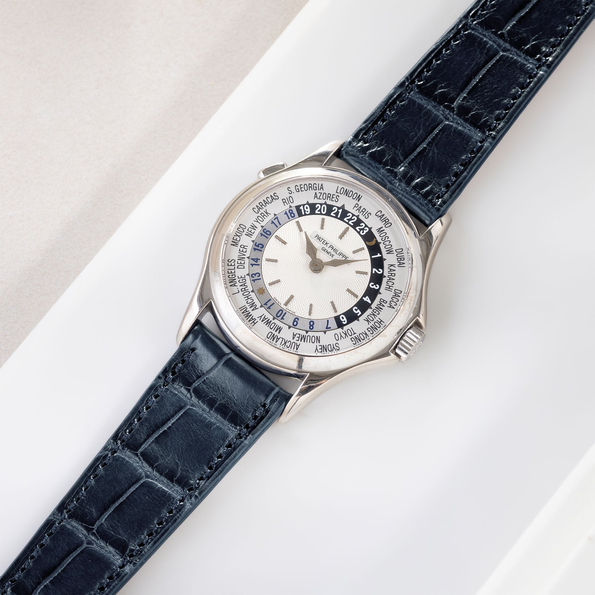 Premium Dark Blue Alligator Watch Strap