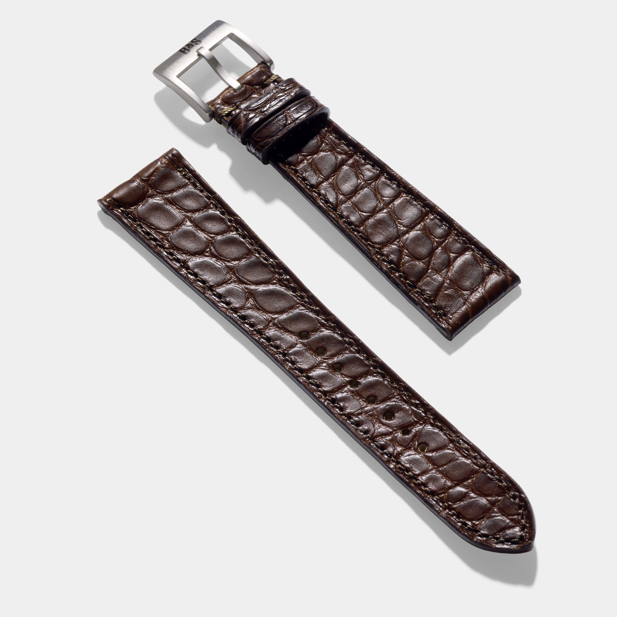Strap for Patek Philippe 3940 Perpetual - Dark Brown Flank Alligator Watch Strap