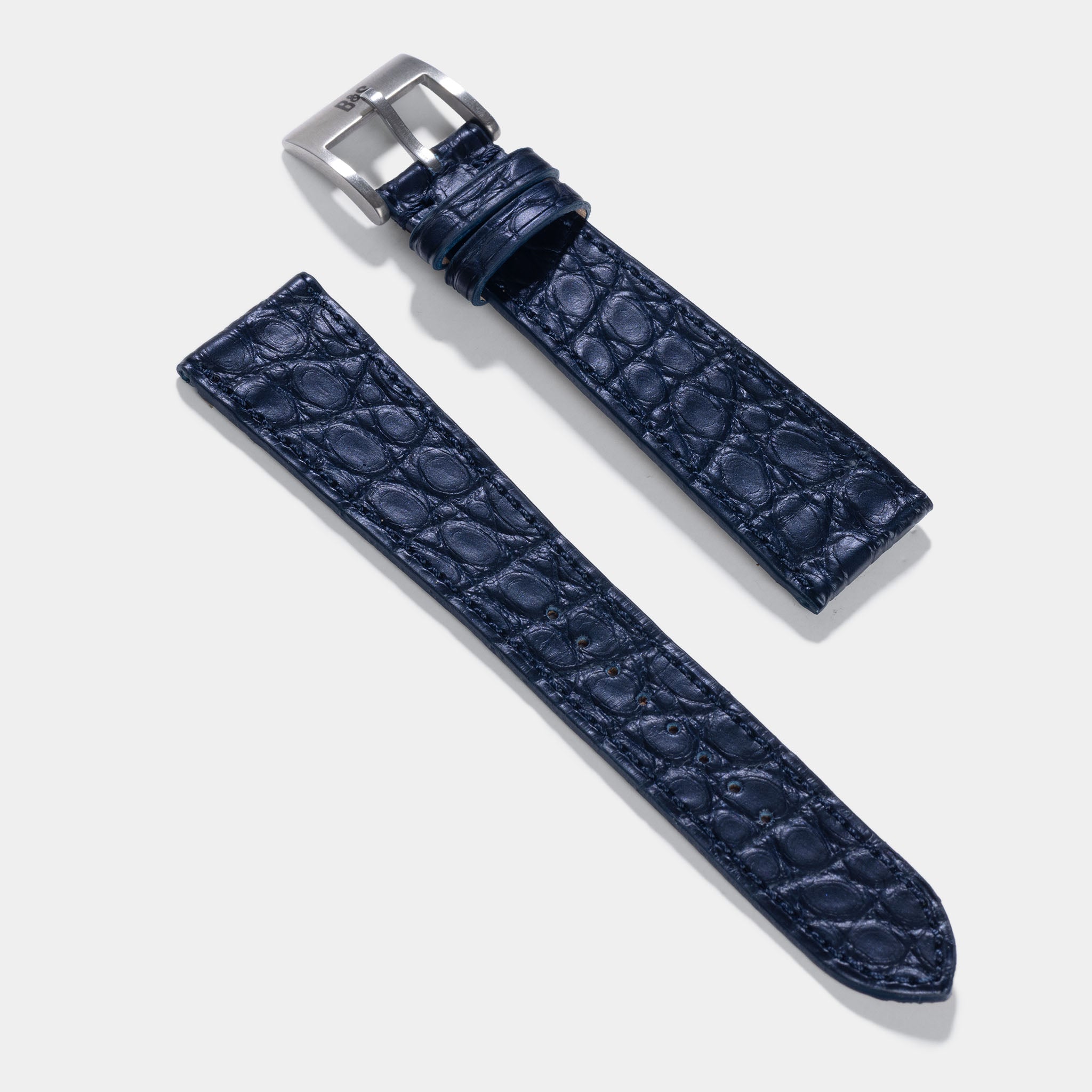 Blue Alligator Leather Watch Strap