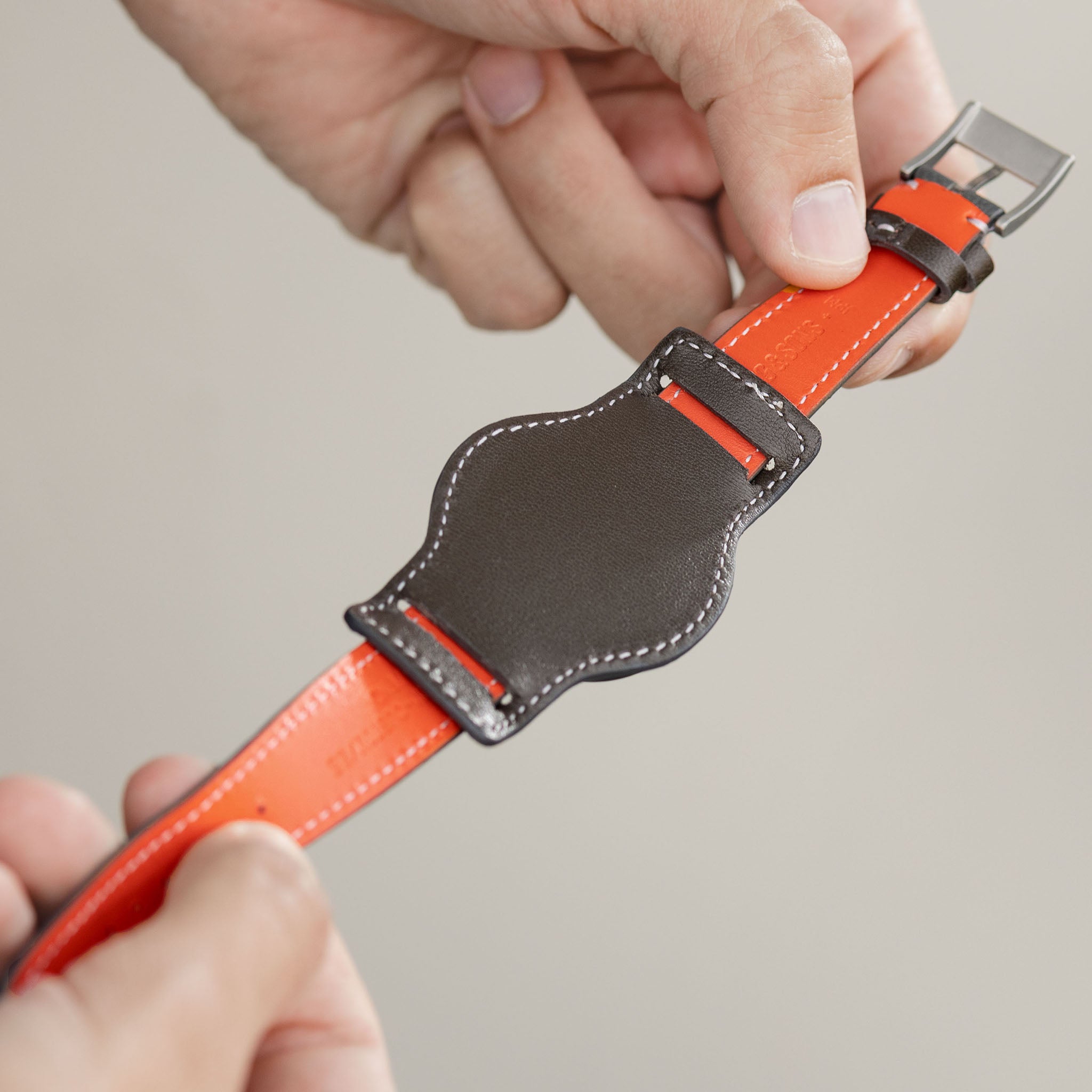 The Falco Bund Strap - Grey Goat Skin