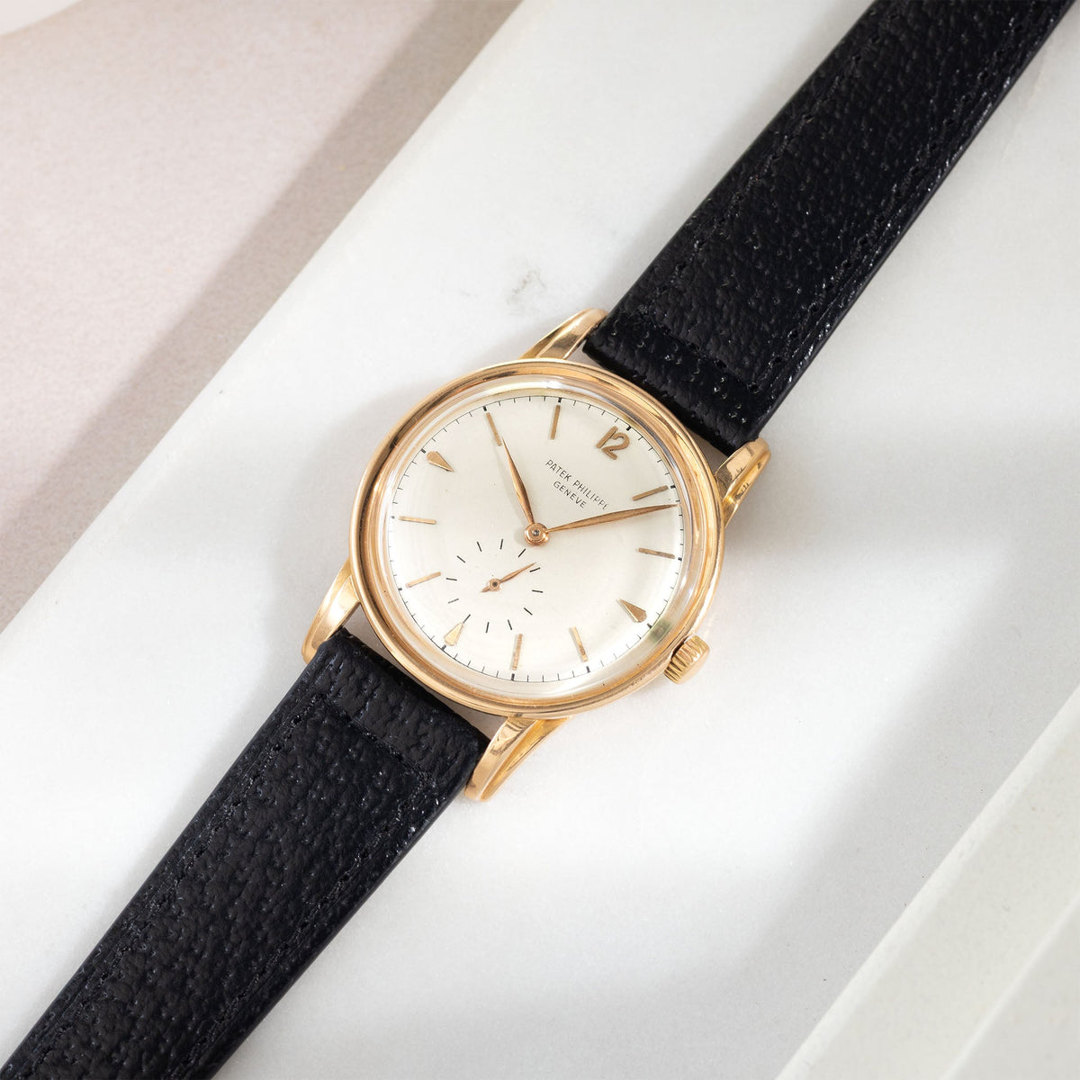 Black Boxed Pigskin Watch Strap – Classic Dress