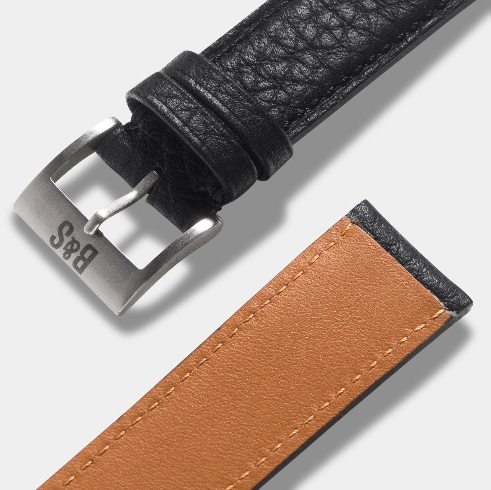 Strap for Rolex Datejust 1601 - Taurillon Black Leather