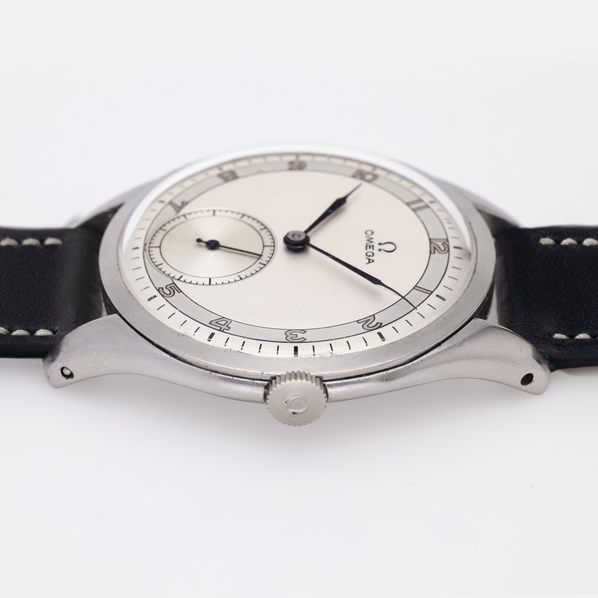 Omega 2505 Jumbo Steel Dress Watch Two-Tone Dial