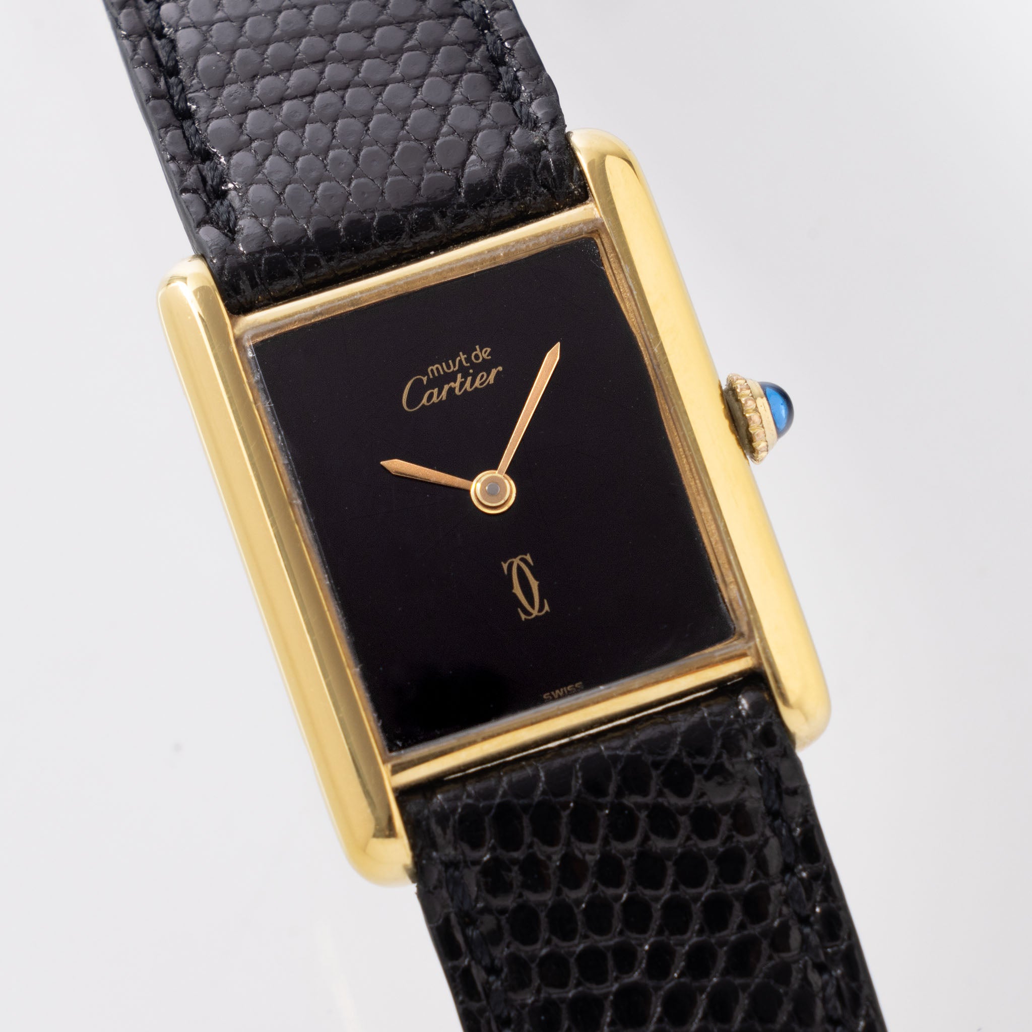 Cartier Tank must de Cartier Handwound big size box and paper set