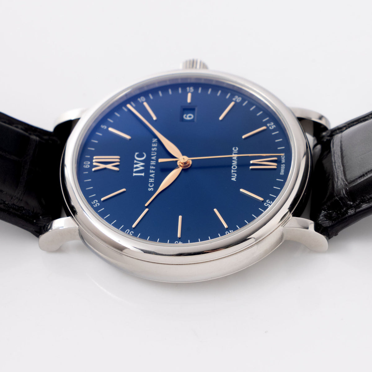 IWC Portofino Blue soleil dial box and paper set" Khanjar "ref IW356523