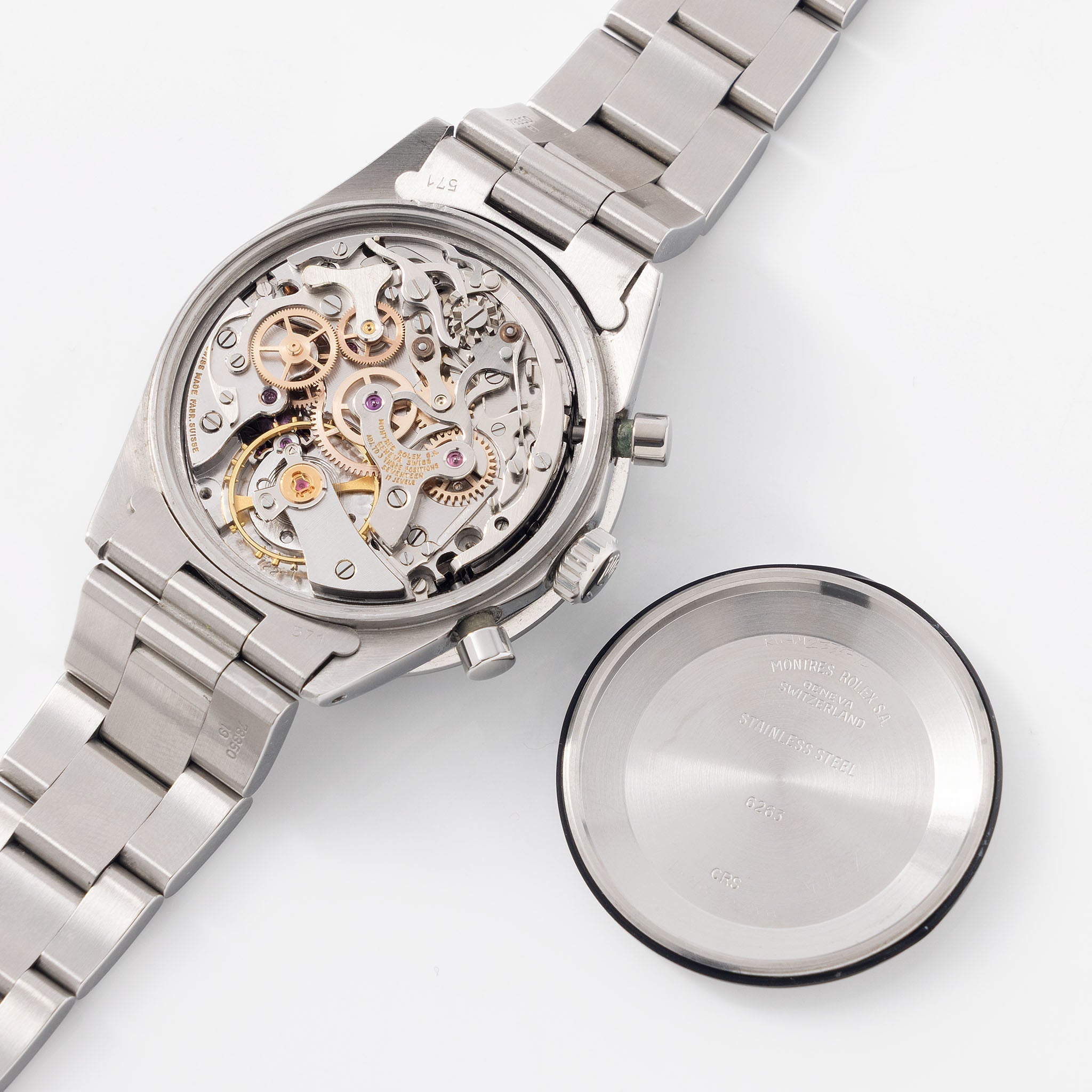 Rolex Cosmograph Daytona 6241 Black Tri-Color exotic dial with Rolex service papers