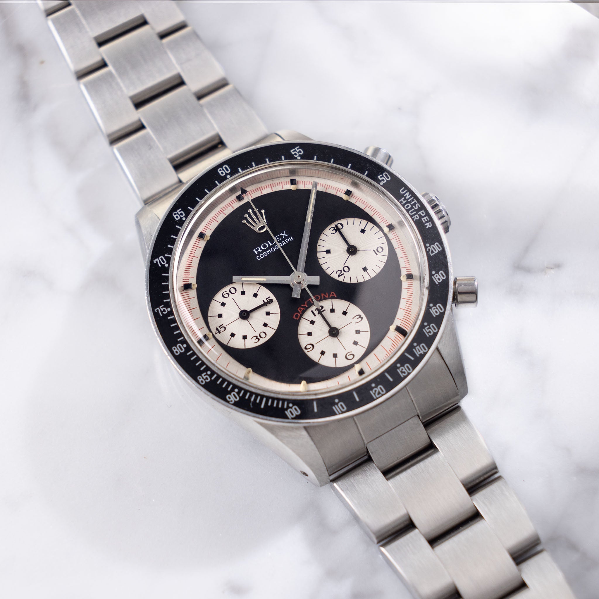 Rolex Cosmograph Daytona 6241 Black Tri-Color Paul Newman dial with Rolex service papers