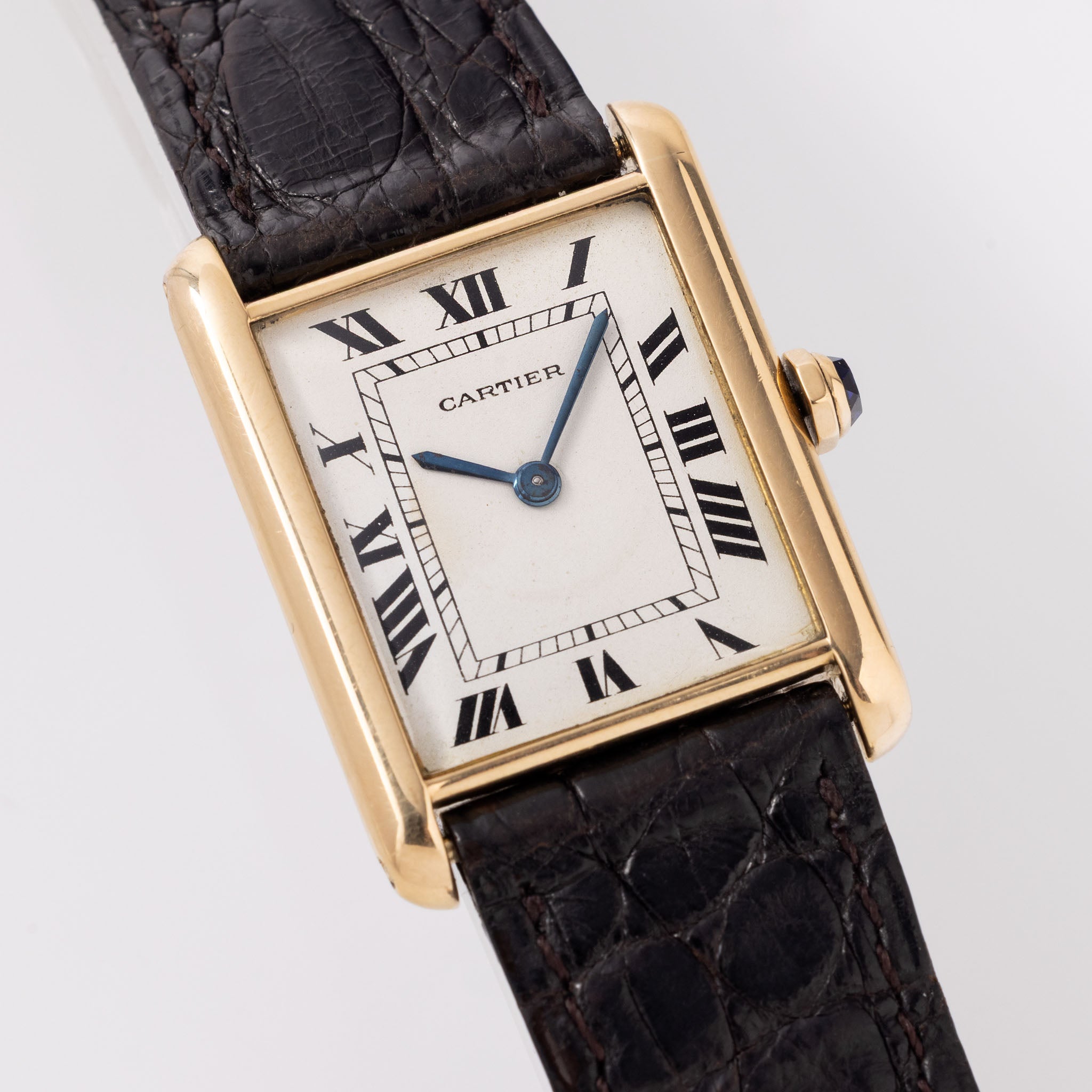 Cartier Tank Louis 'Extra Platte' 1960s Jaeger Movement in 18k Yellow Gold