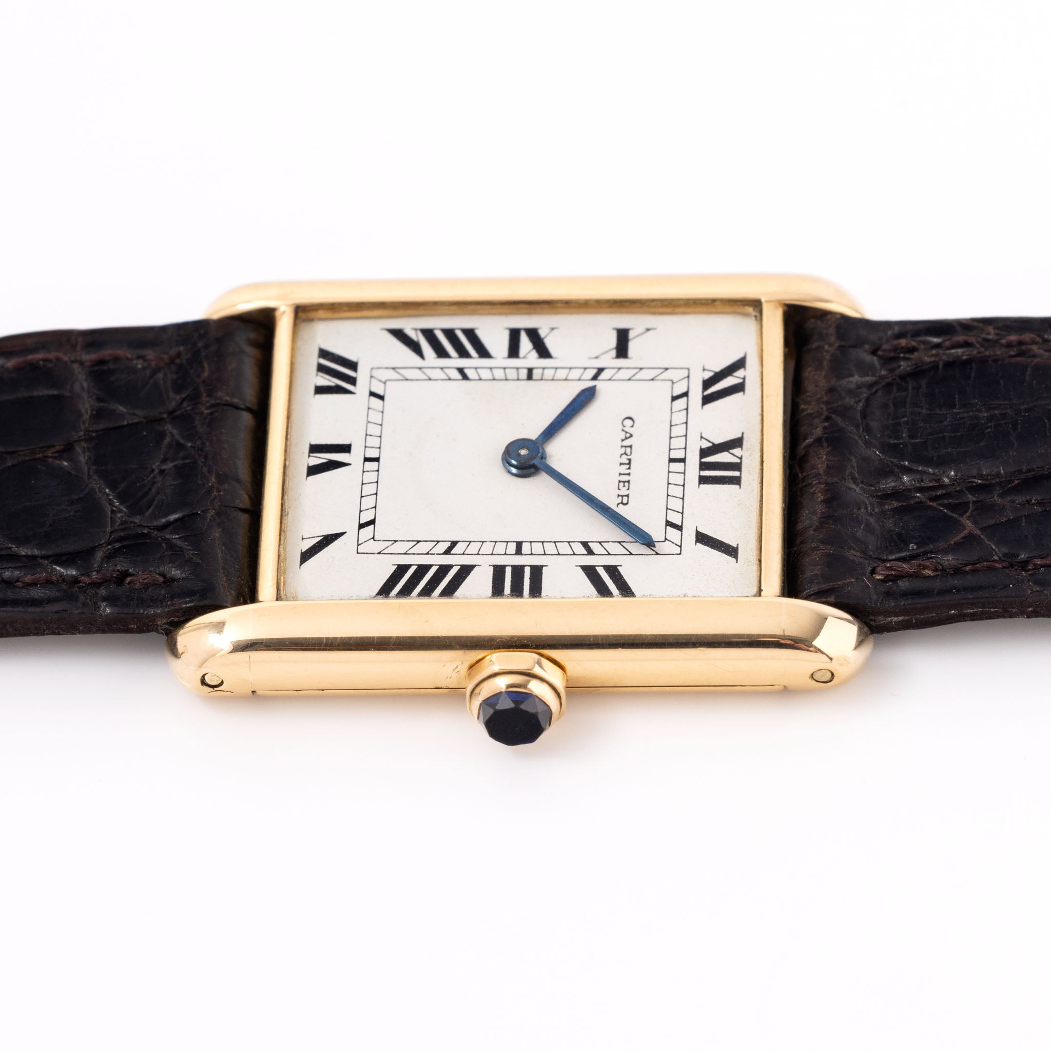 Cartier Tank Louis 'Extra Platte' 1960s Jaeger Movement in 18k Yellow Gold
