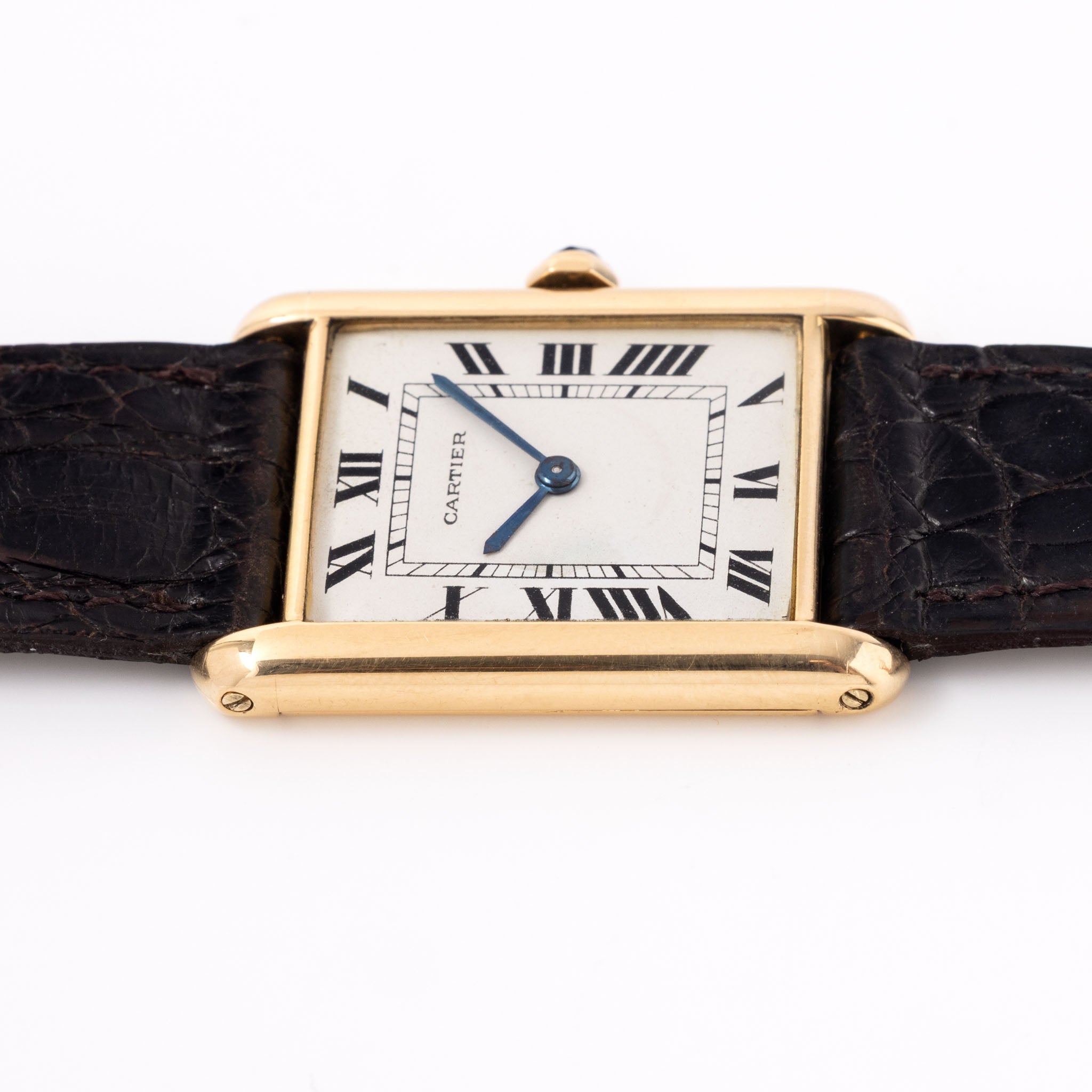 Cartier Tank Louis 'Extra Platte' 1960s Jaeger Movement in 18k Yellow Gold