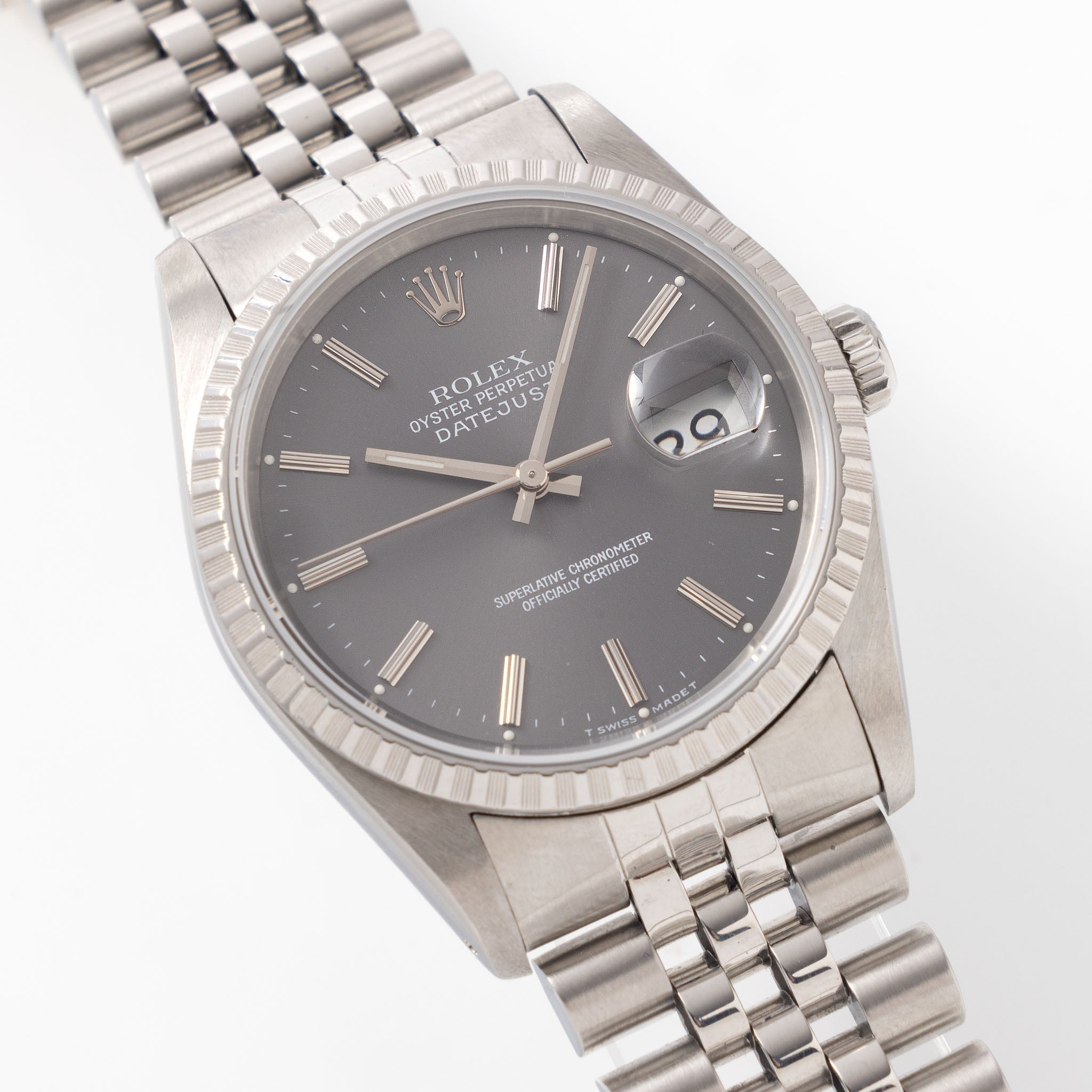 Rolex Datejust 16220 "Grey Soleil Dial"