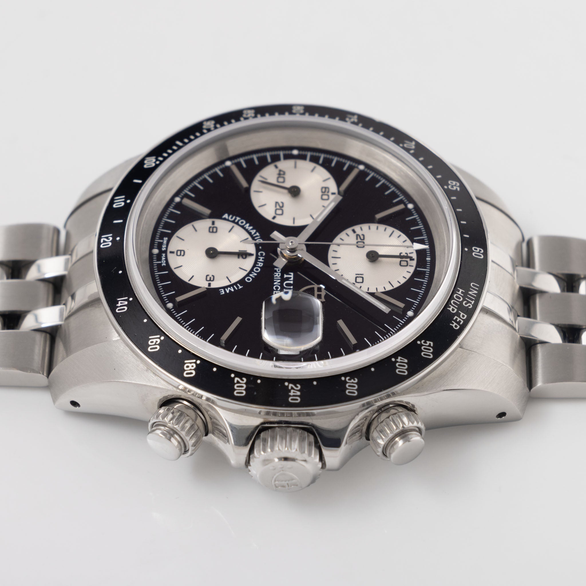 Tudor Prince Date "Small block" Chronograph Black Dial ref. 79260