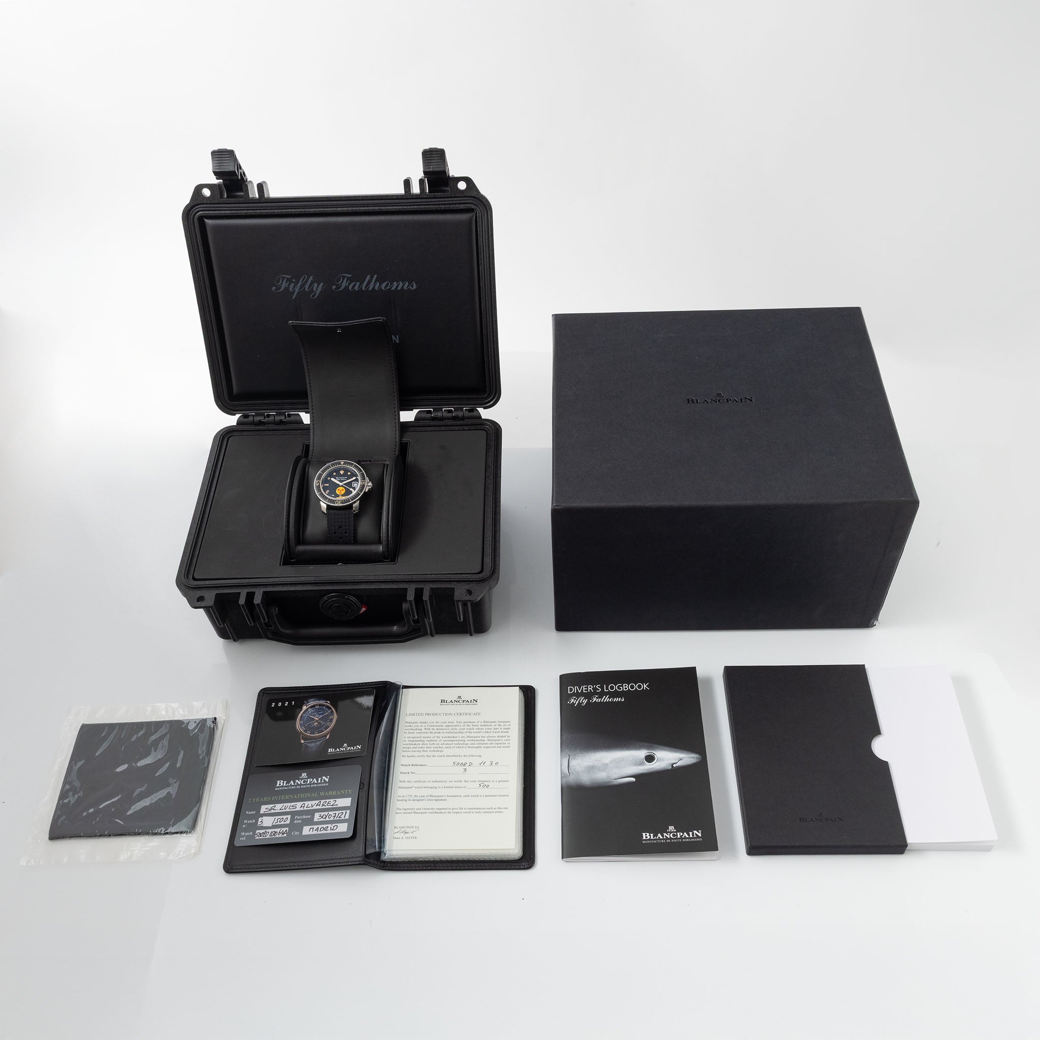 Blancpain Fifty Fathoms No-Rad Limited Edition ref. 5008D 1130 Full Set