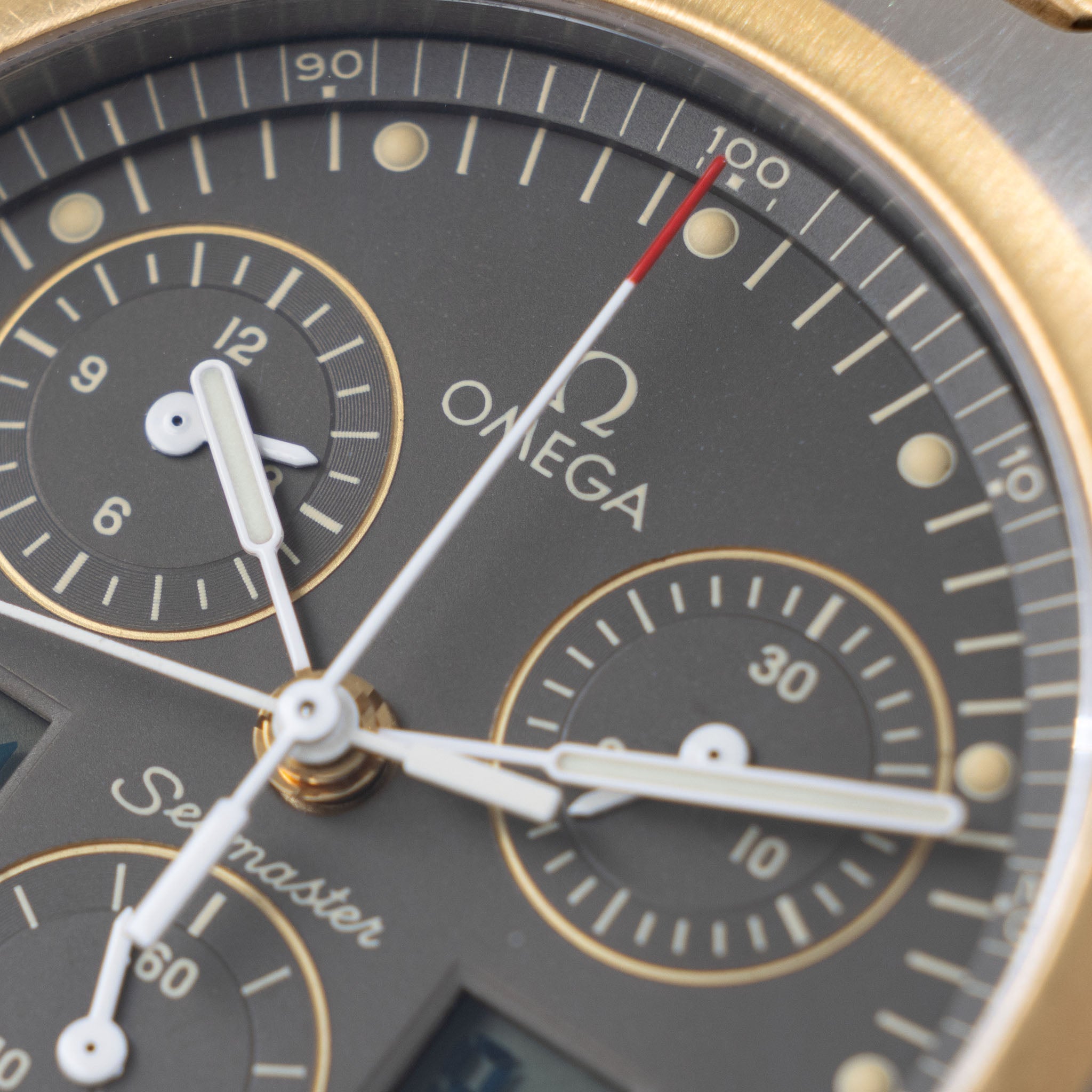 Omega Seamaster Polaris Chronograph in Titanium and Gold ref 386.1232