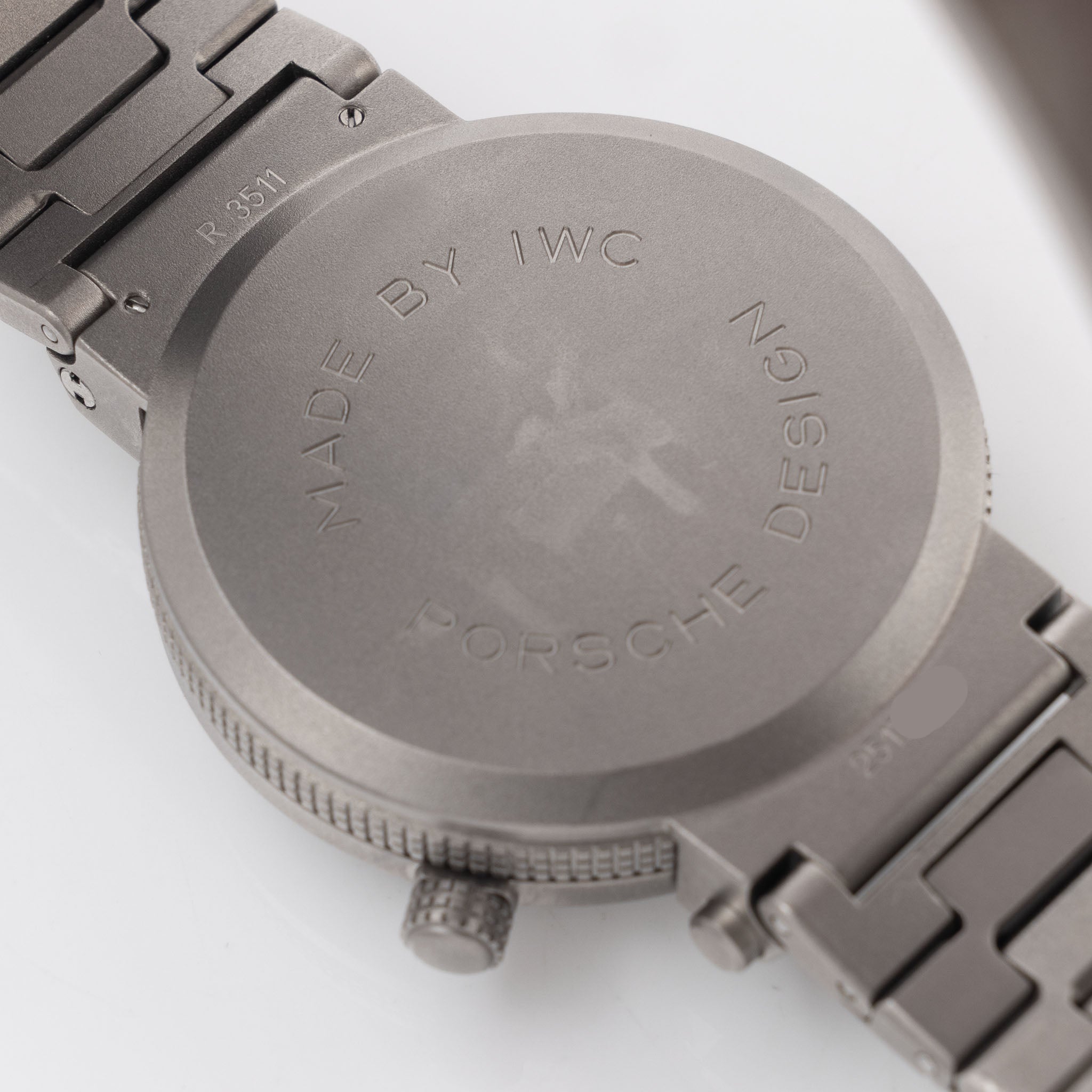 IWC/Porsche design compass watch in titanium ref 3511 with Certificate of Authenticity paper and IWC service invoice