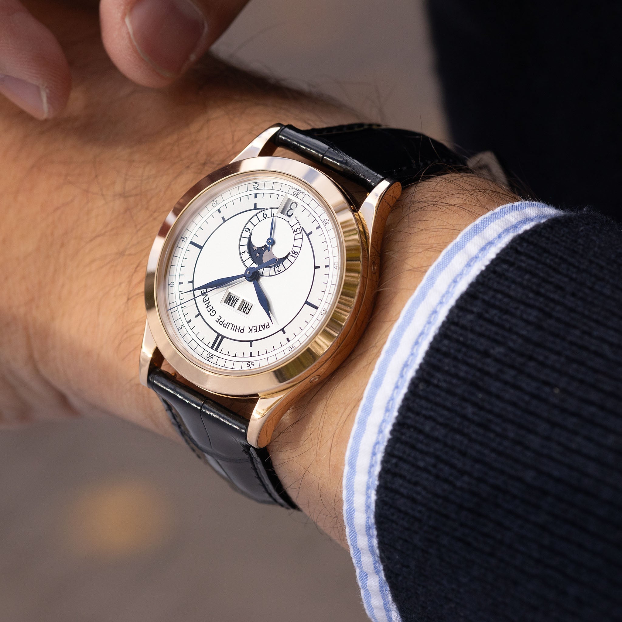 Patek Philippe Annual Calendar 5396R Sector Dial in 18k Rose Gold Box and paper set