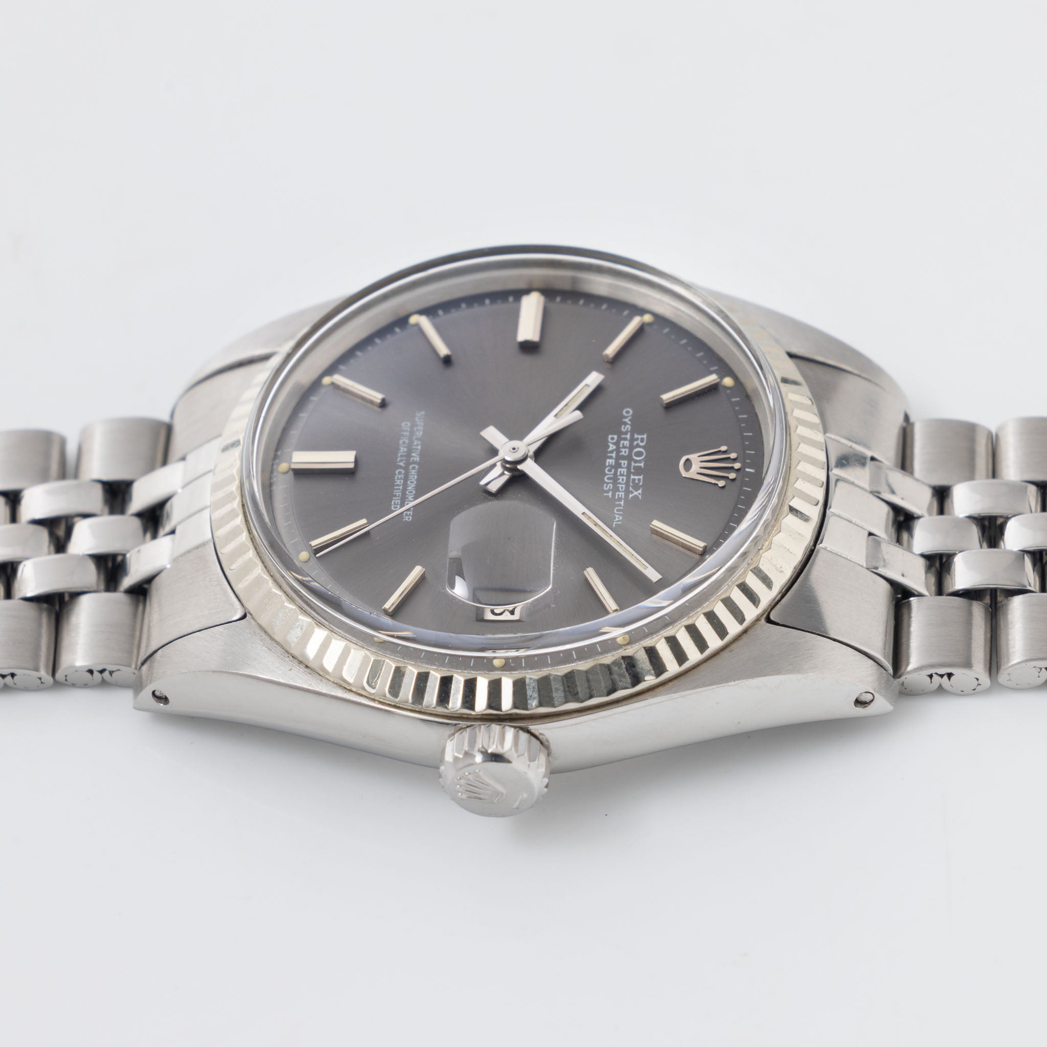 Rolex Datejust 1601 Grey Soleil Dial
