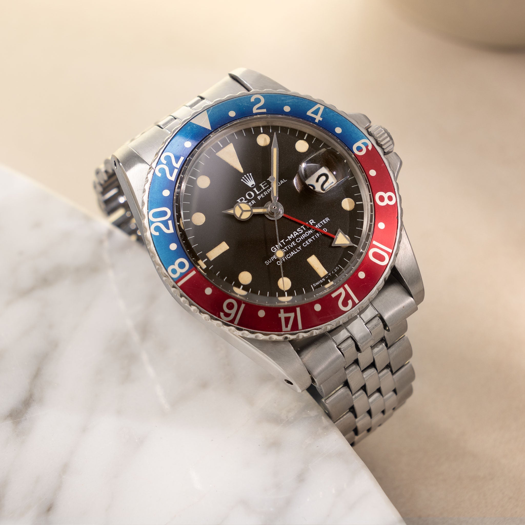 Rolex GMT-Master 1675 Mk1 Long-E Brown Tropical Dial with Faded Pepsi Bezel