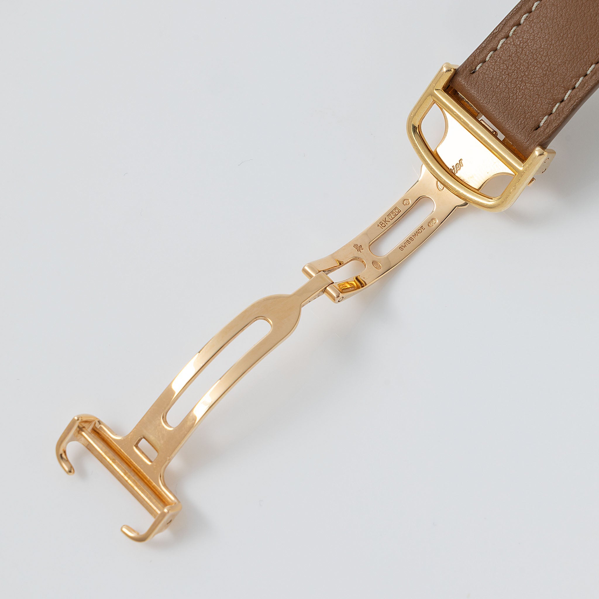 Cartier Basculante 2391 Guilloché Dial in 18k Yellow Gold Millennium Limited Edition