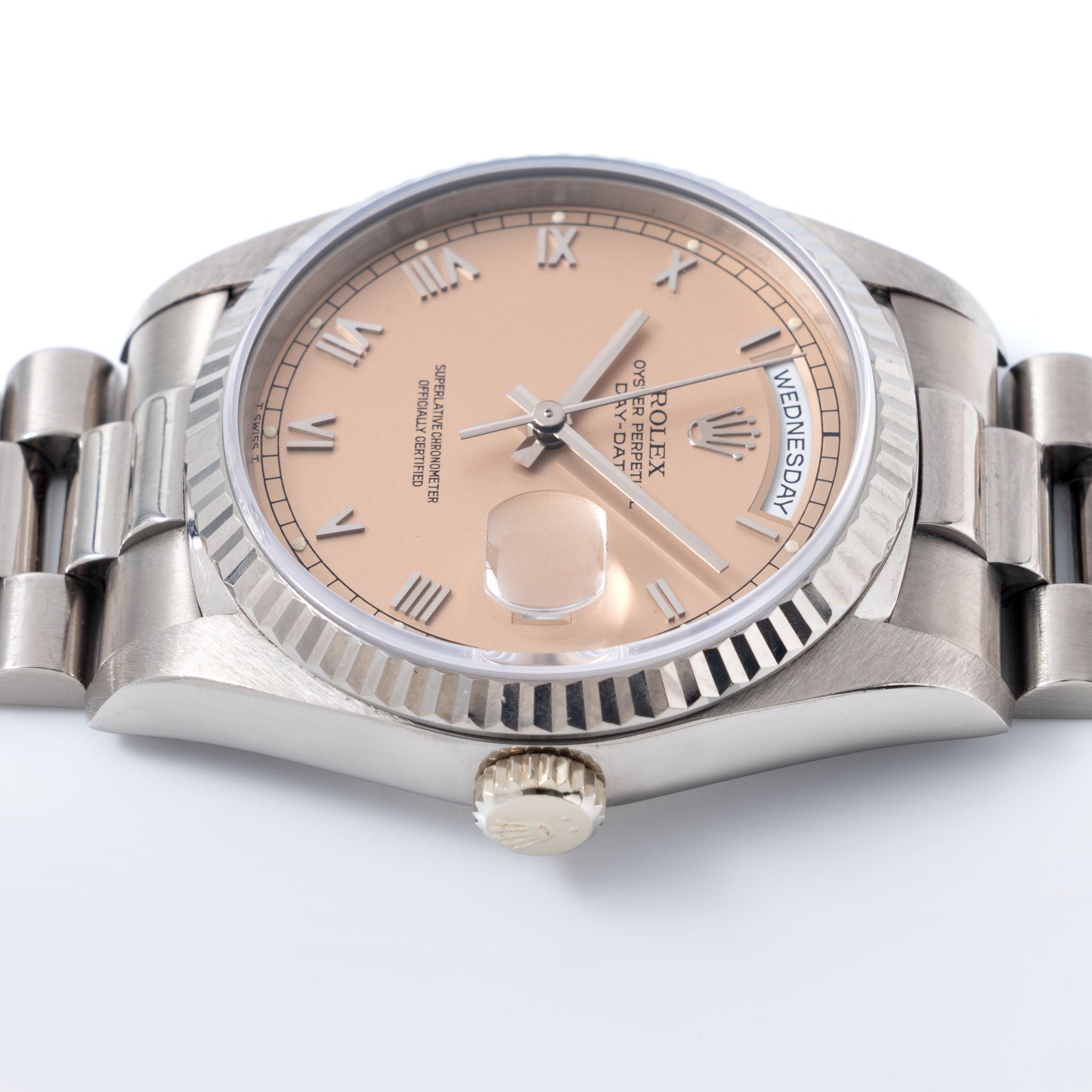 Rolex Day-Date 18239 Salmon Dial in 18k White Gold