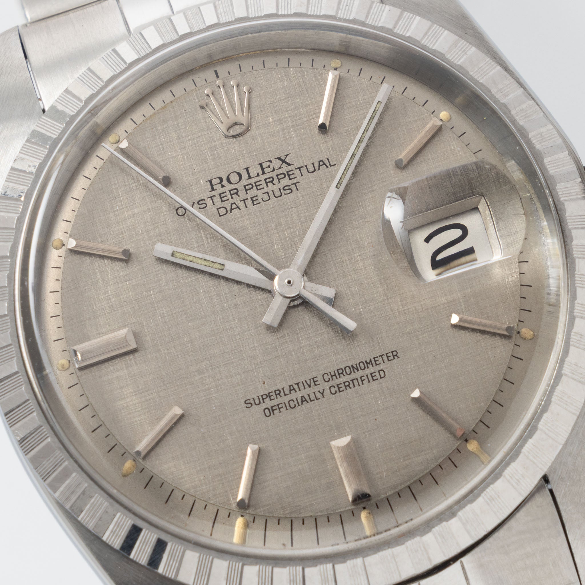 Rolex Datejust 1603 Grey Linen Sigma Dial