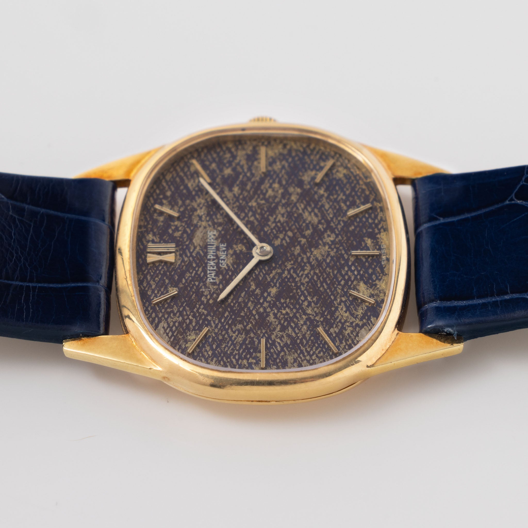 Patek Philippe Golden Ellipse Blue Jeans Dial Ref. 3534-2 in 18k Yellow Gold