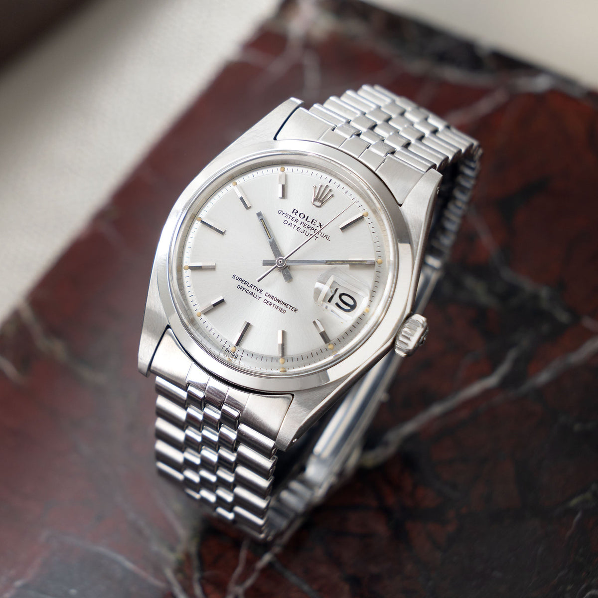 Rolex Datejust Silver Dial with Original Papers Ref. 1600
