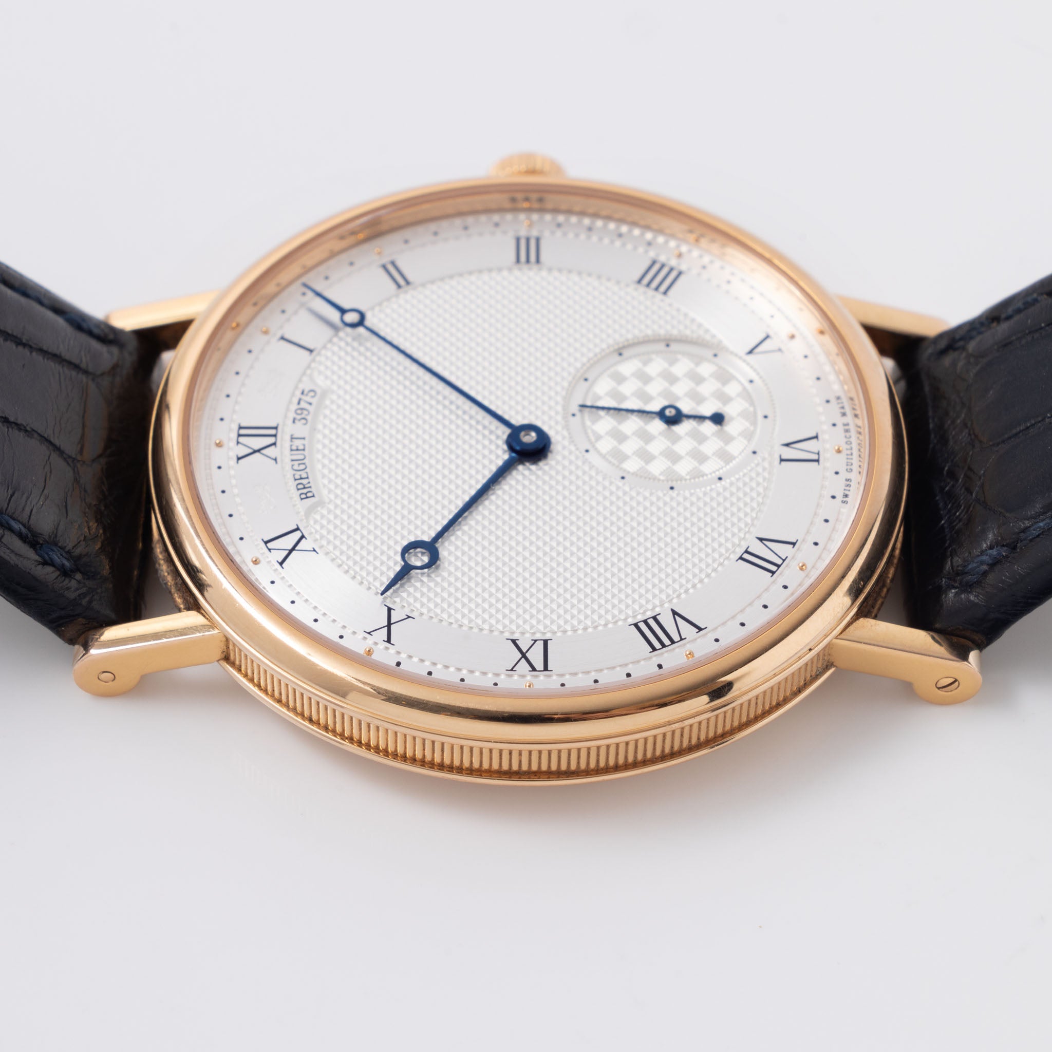 Breguet Classique 7147 Silver Guilloché Dial in 18k Rose Gold