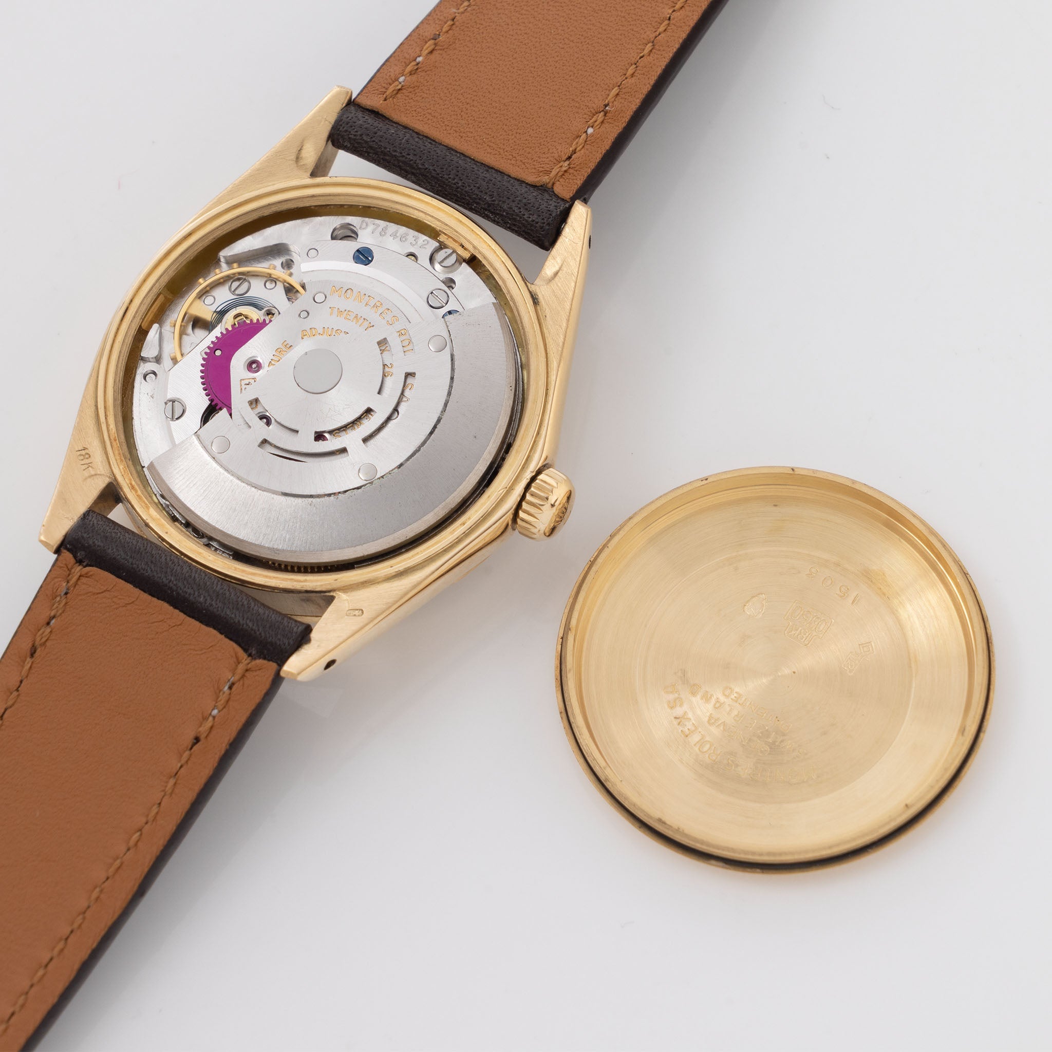 Rolex Oyster Perpetual Date Champagne dial Zephyr in 18 k yellow gold ref 1510