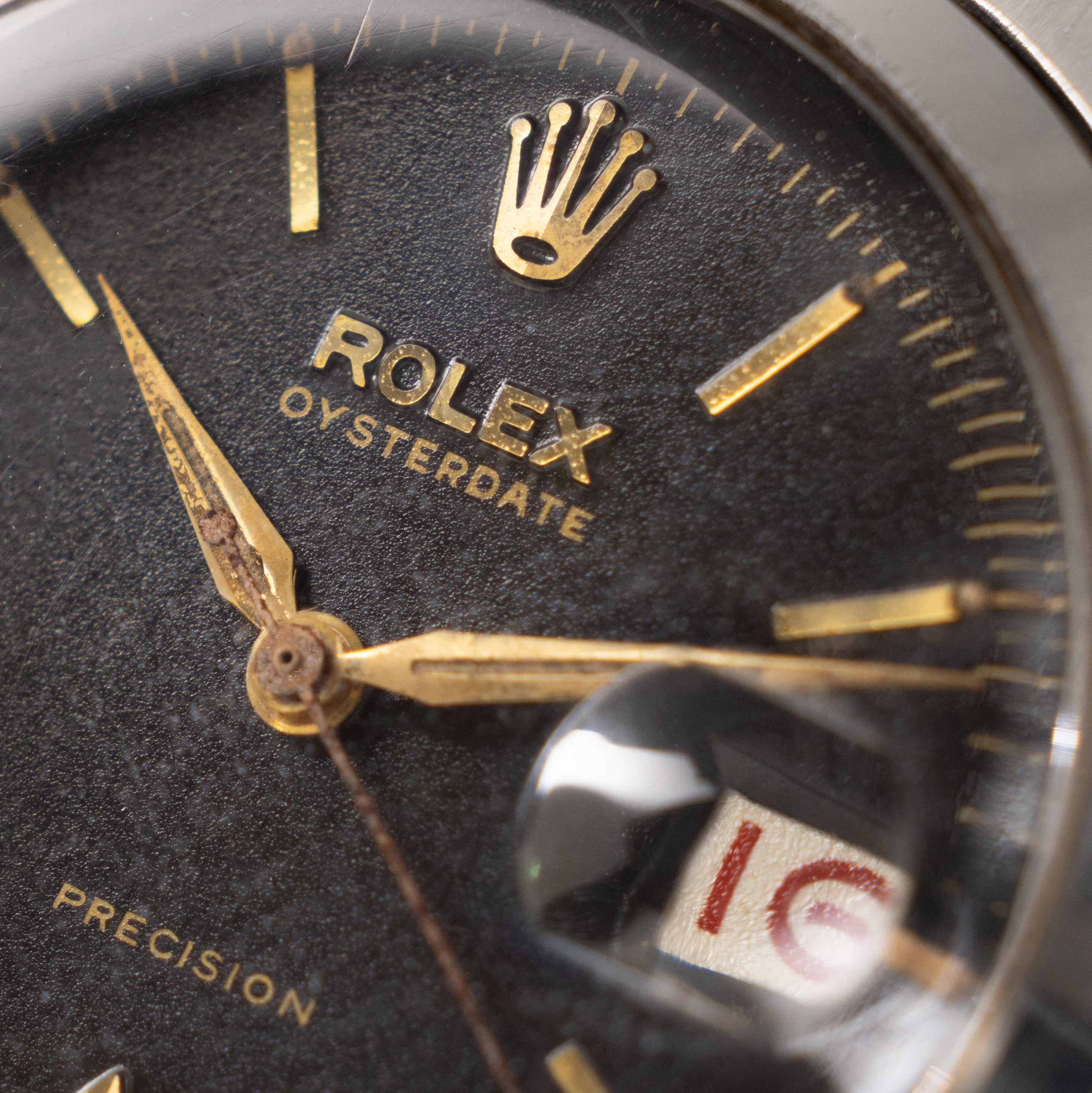 Rolex Oysterdate Precision 6494 Tropical Swiss Only Gilt dial