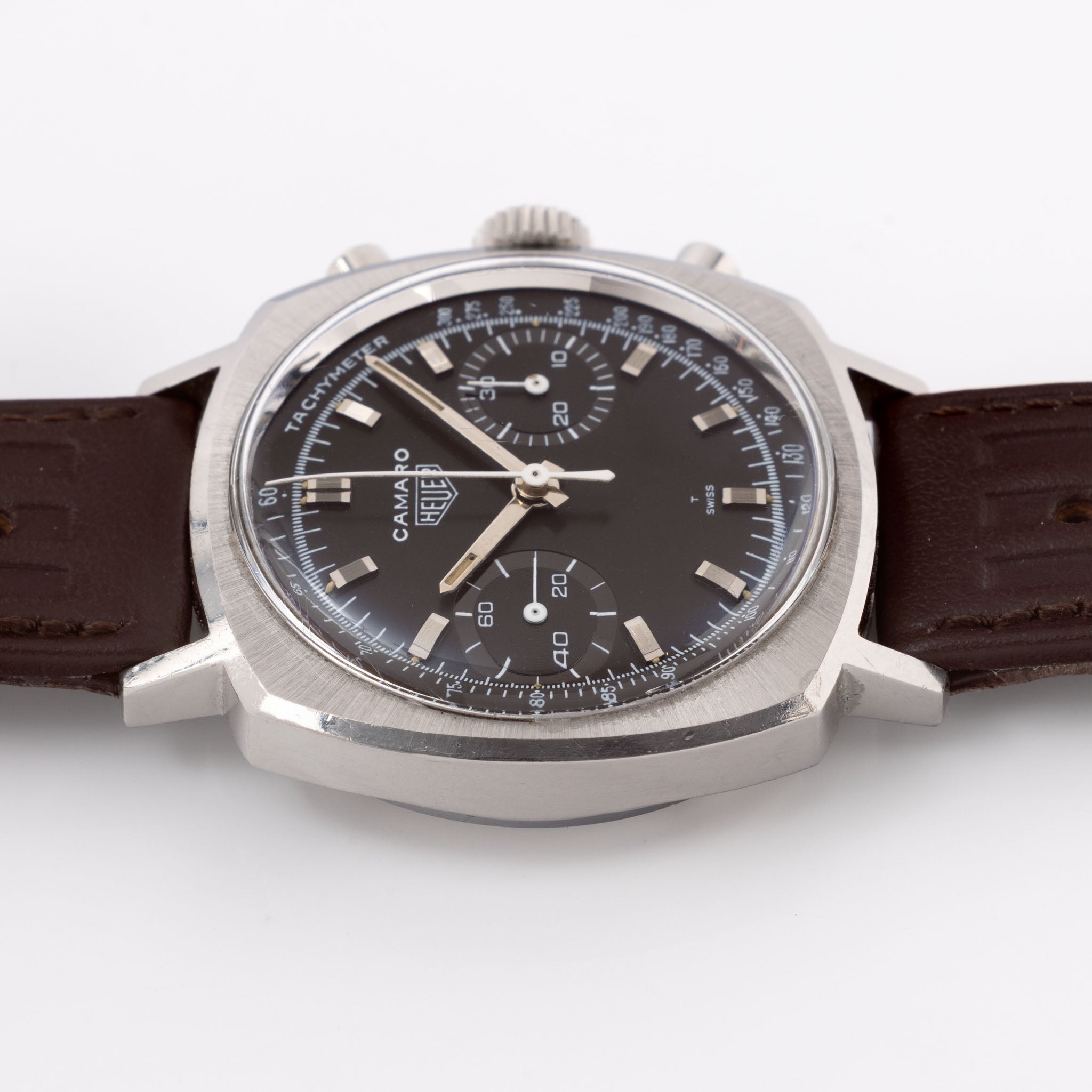 Heuer Camaro ref 7743 N Tachymeter Tropical Brown Dial