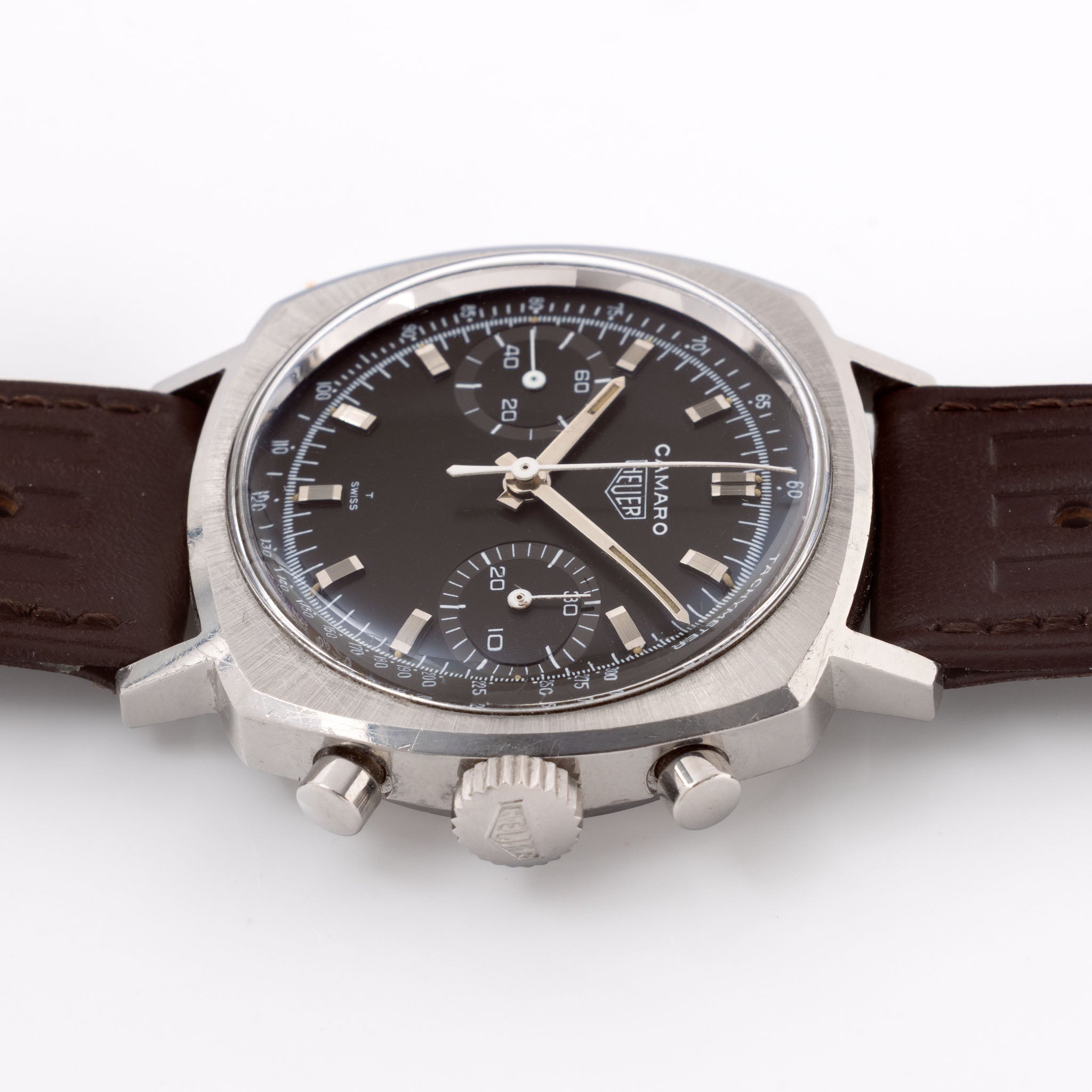Heuer Camaro ref 7743 N Tachymeter Tropical Brown Dial